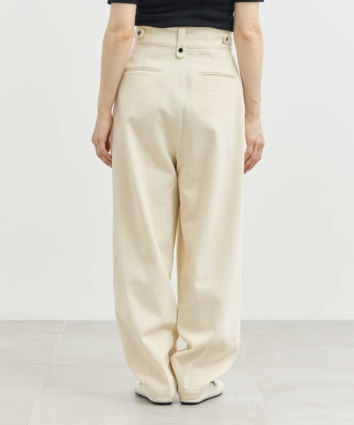 slab cotton cocoon pants Louren