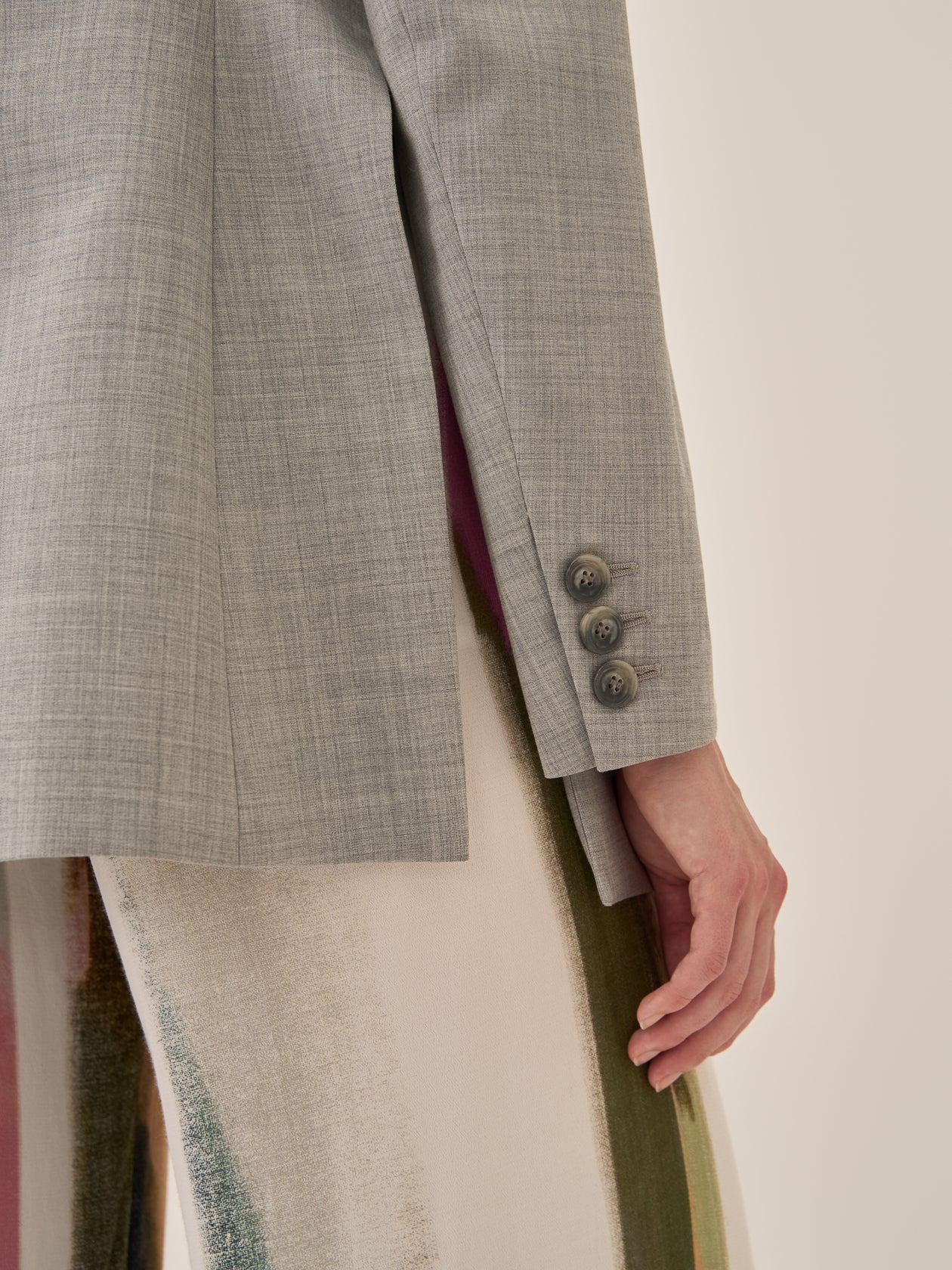 Heather side slit  jacket GY AKIRANAKA