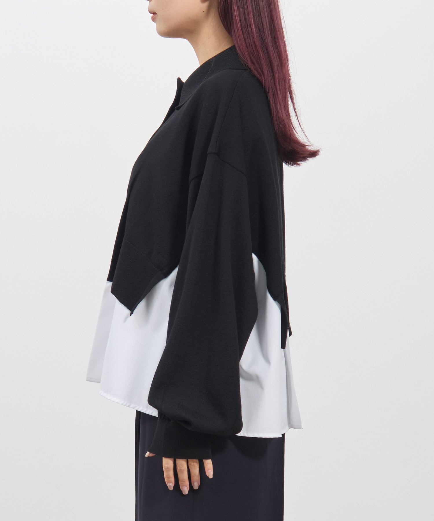 FAKE-LAYERED CARDIGAN ENFOLD