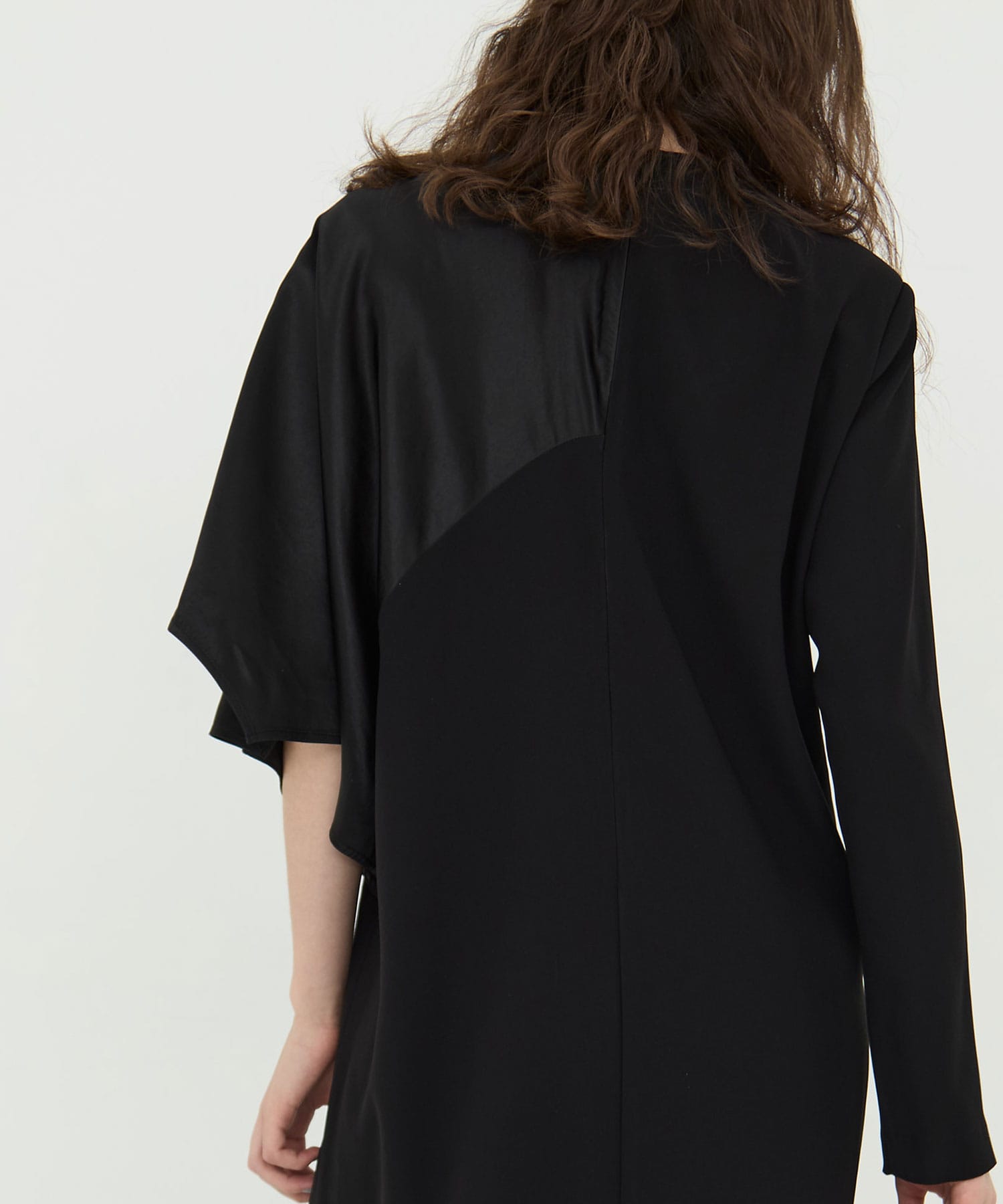 BLACK FORMAL ASYMMETRY DRESS CINOH