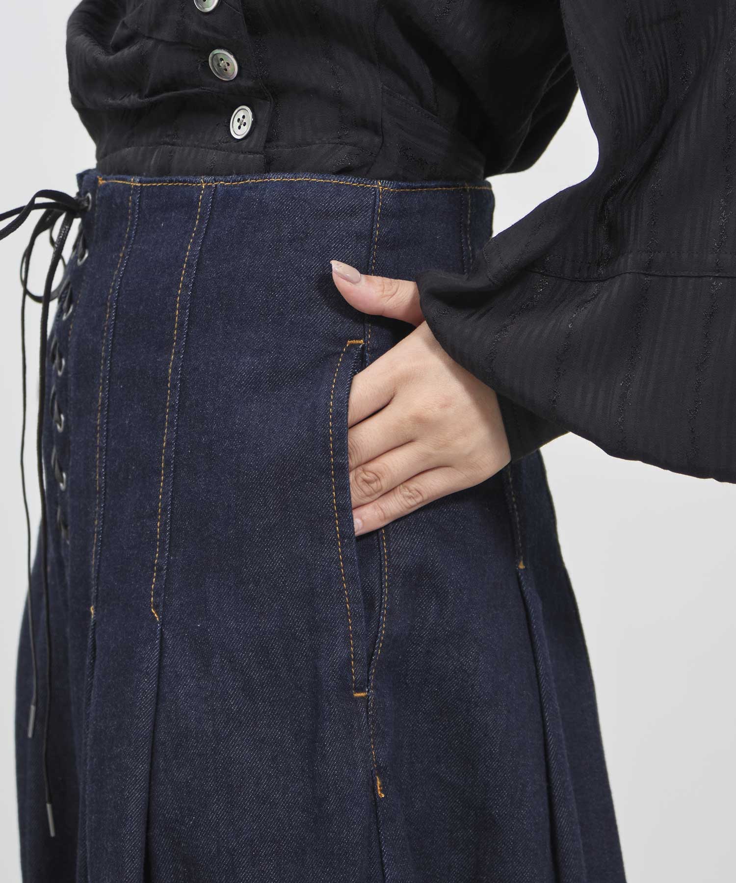 Pleated wide-legged jeans FETICO