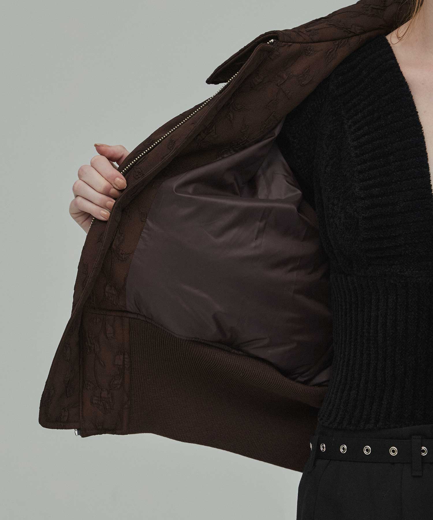 Floral jacquard bomber jacket FETICO