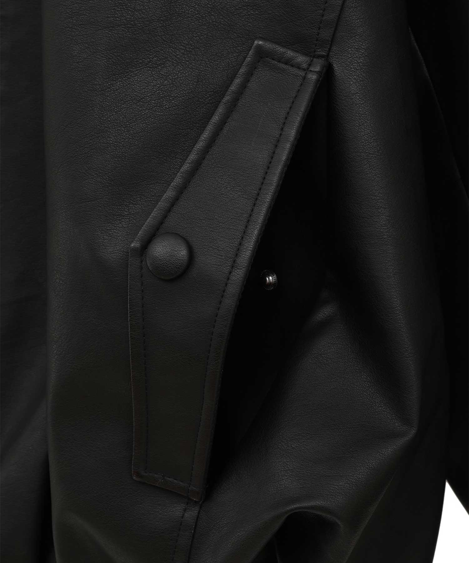 FAKE LEATHER BALLOON JACKET CLANE