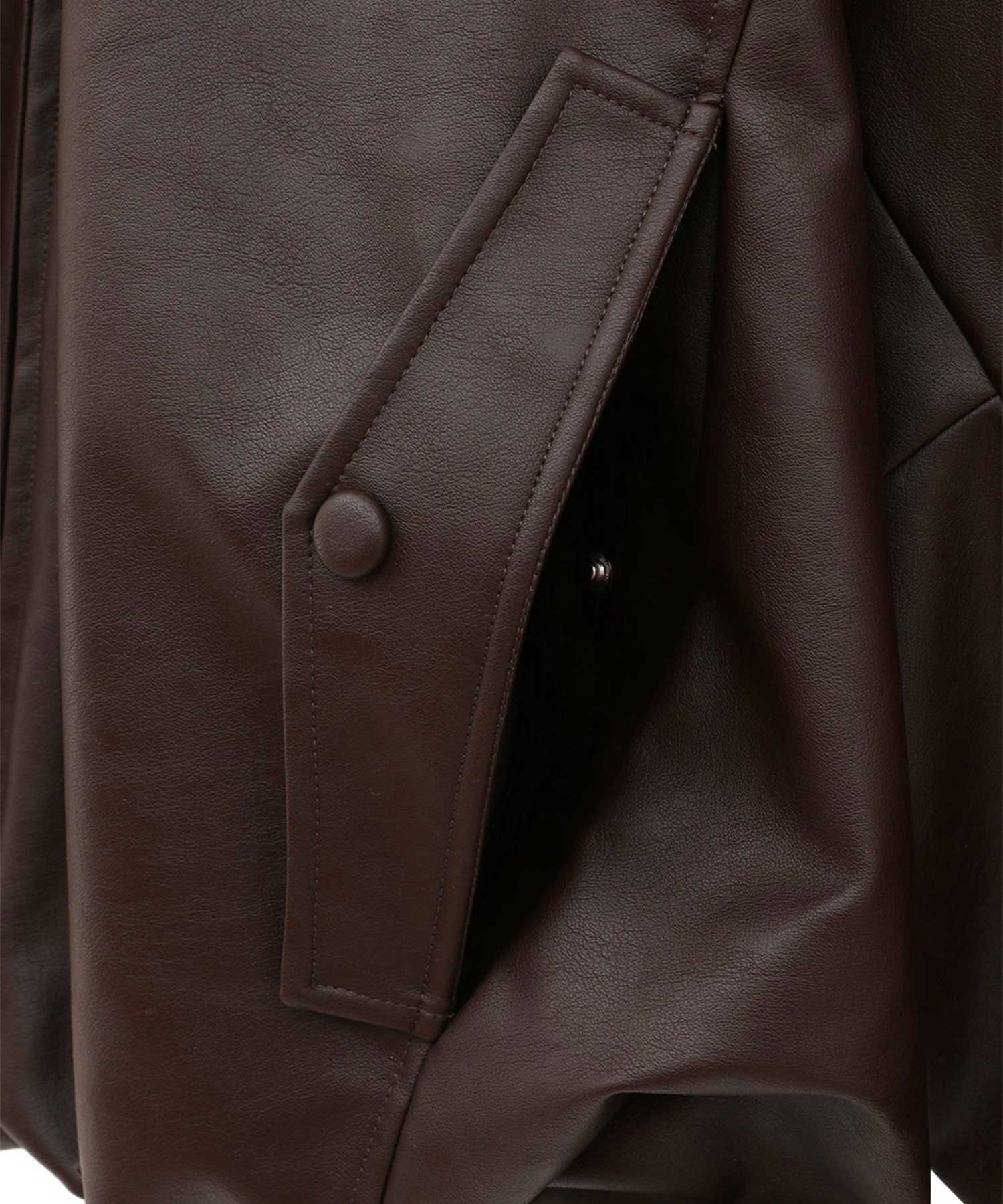 FAKE LEATHER BALLOON JACKET CLANE