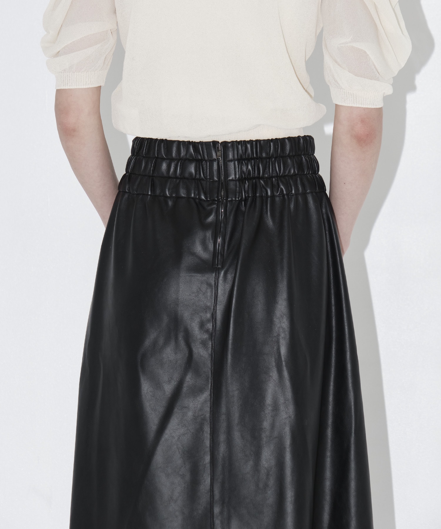 Paz gather waist skirt BK AKIRANAKA
