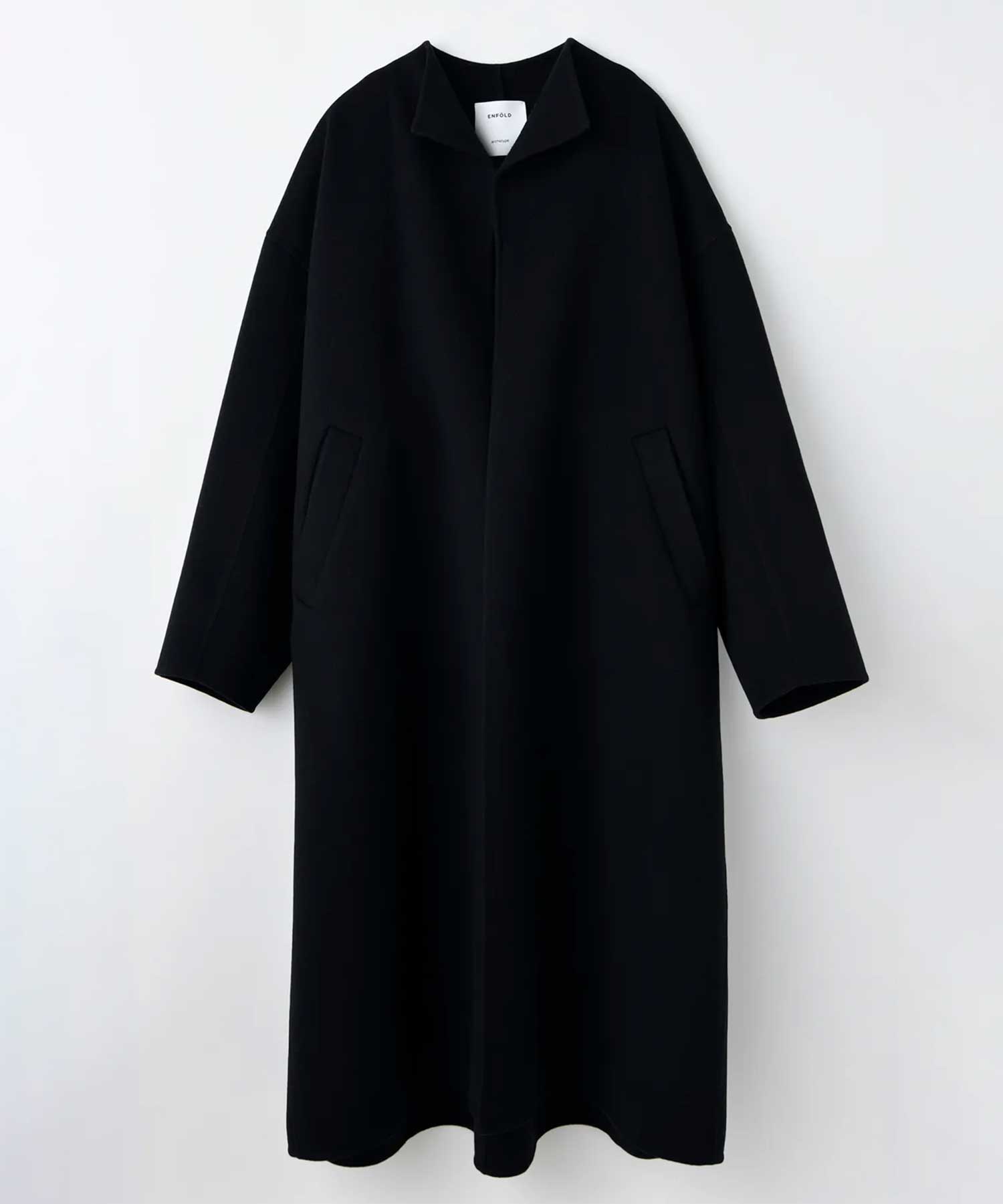 NO-COLLAR FLARE COAT ENFOLD