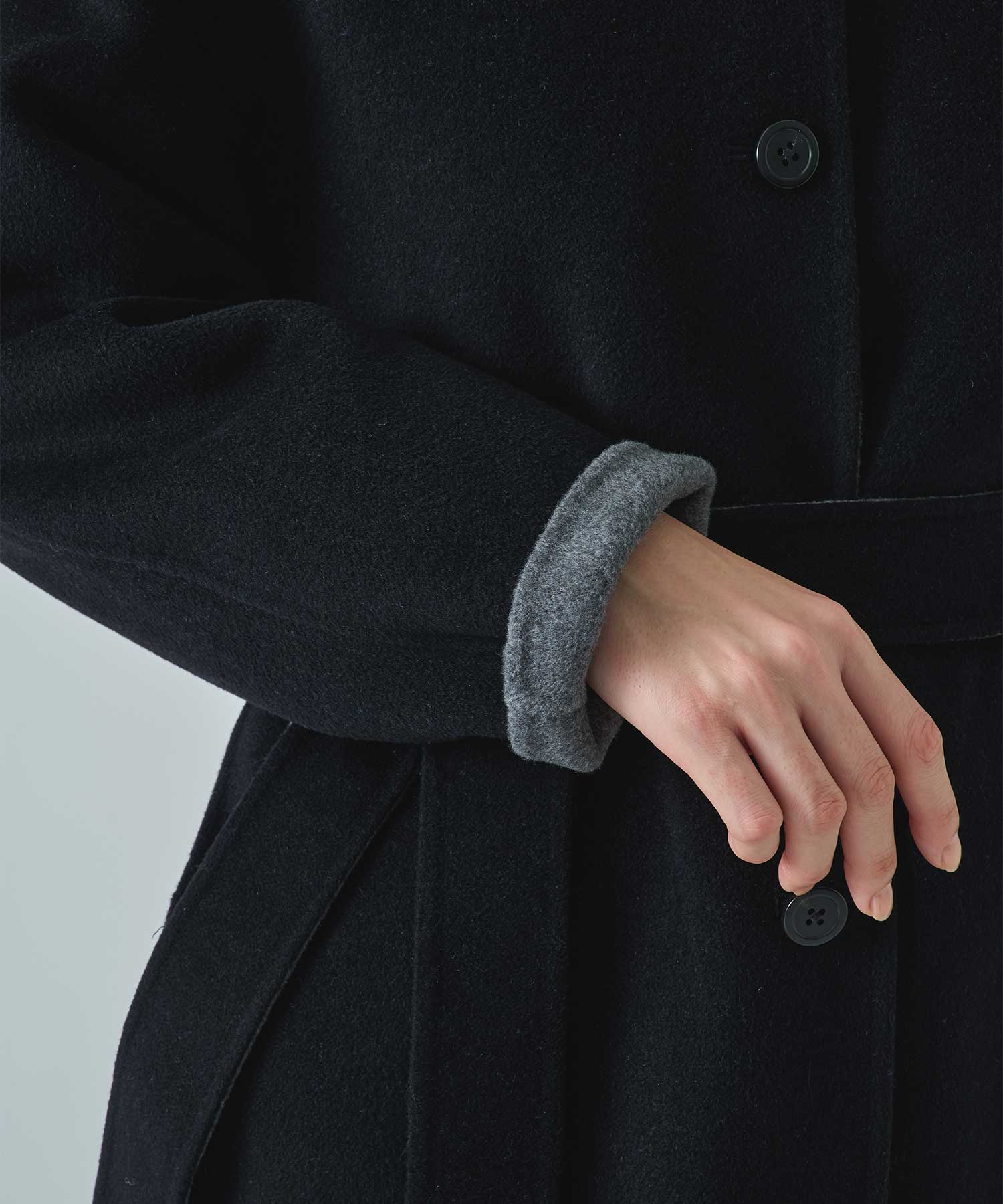 CASHMERE/SILK/WOOL STAND OVER COAT THE TOKYO
