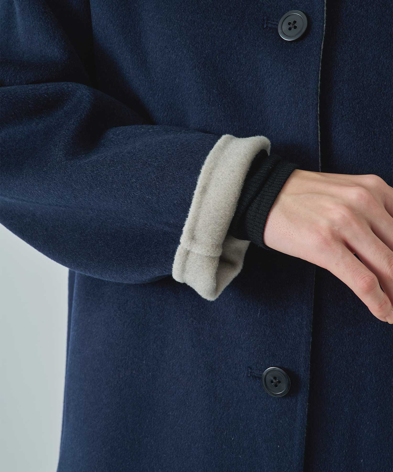 CASHMERE/SILK/WOOL STAND OVER COAT THE TOKYO