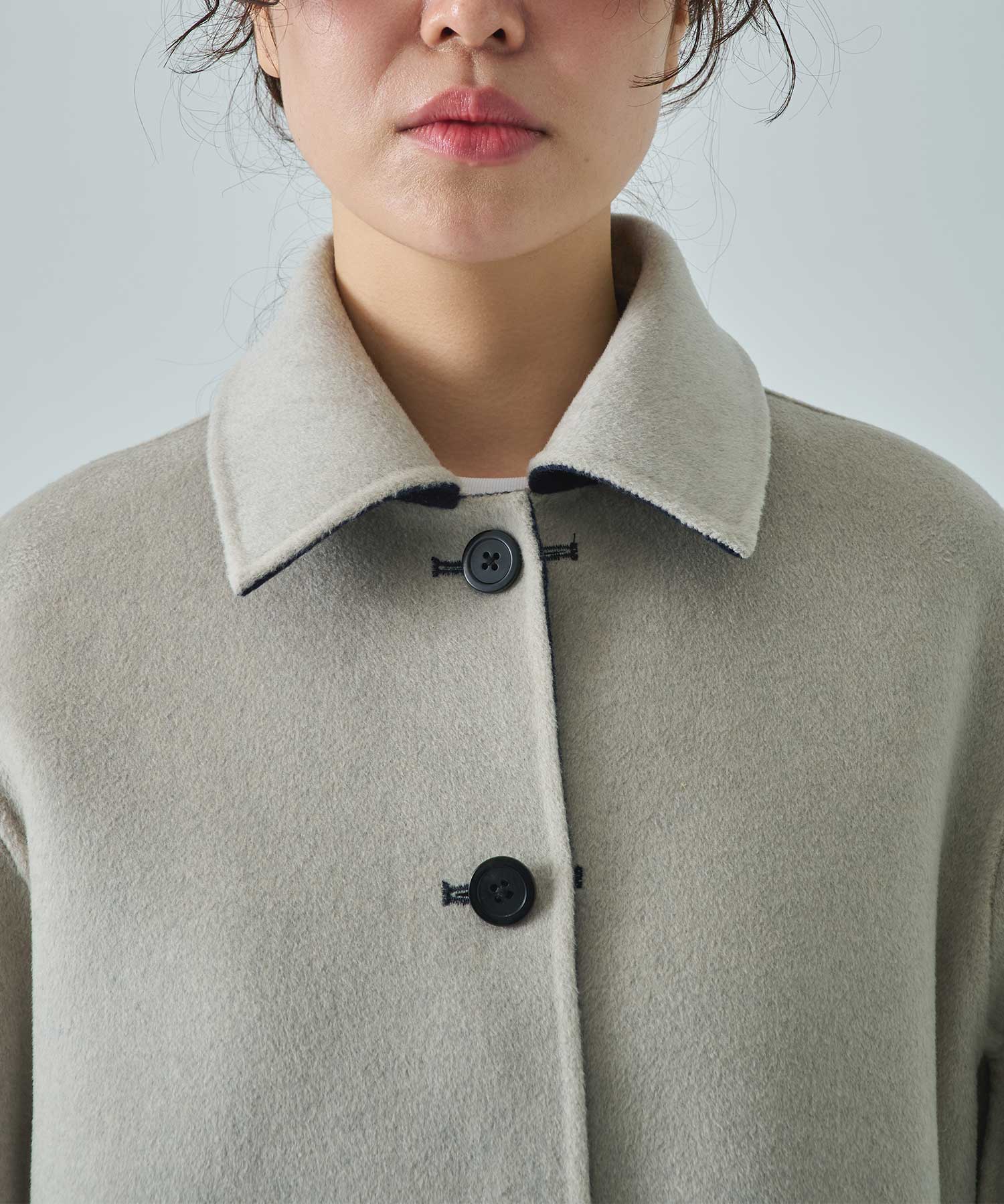 CASHMERE/SILK/WOOL SHORT COAT THE TOKYO