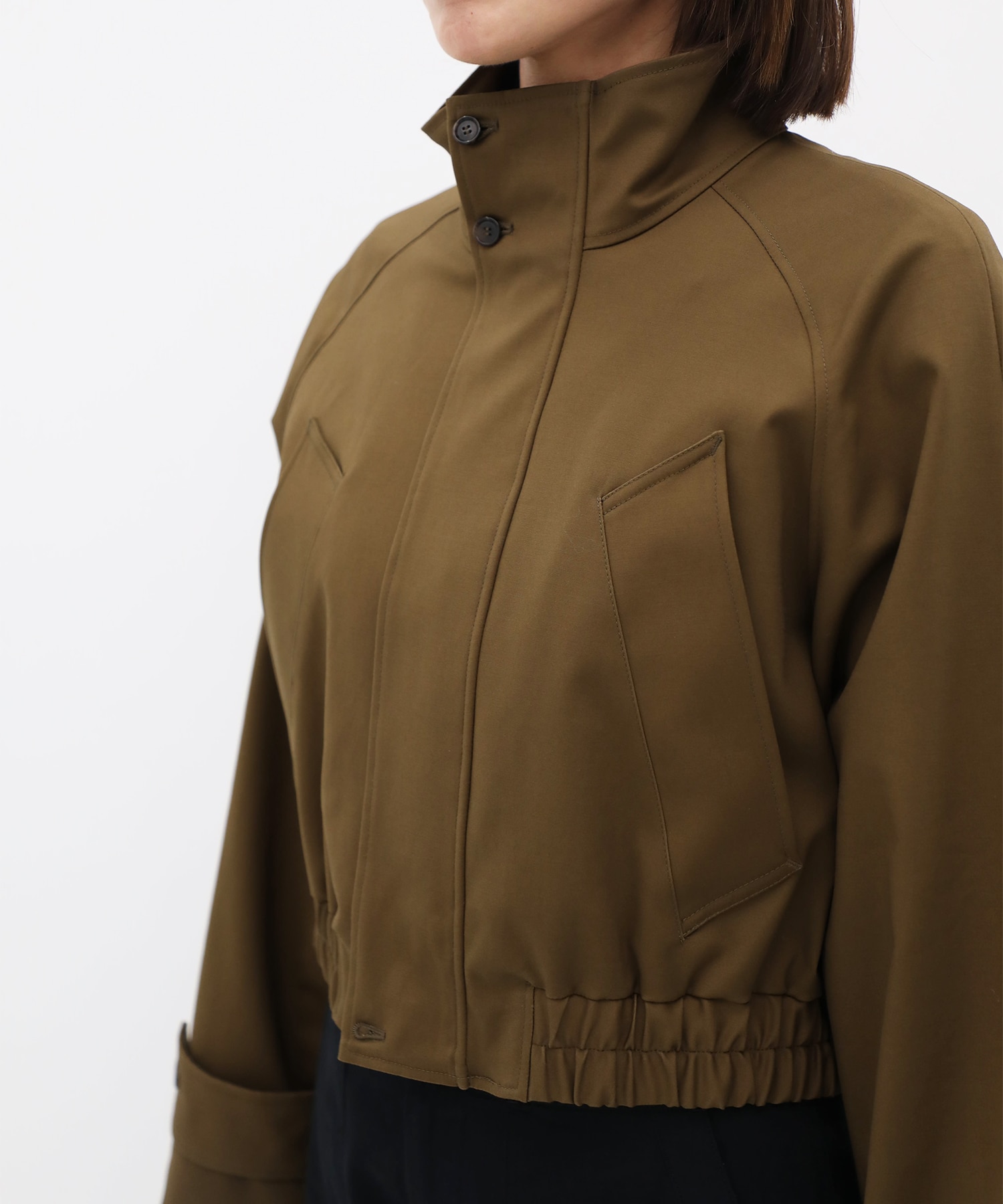 Double Cloth Stand Collar Blouson CITY TOKYO