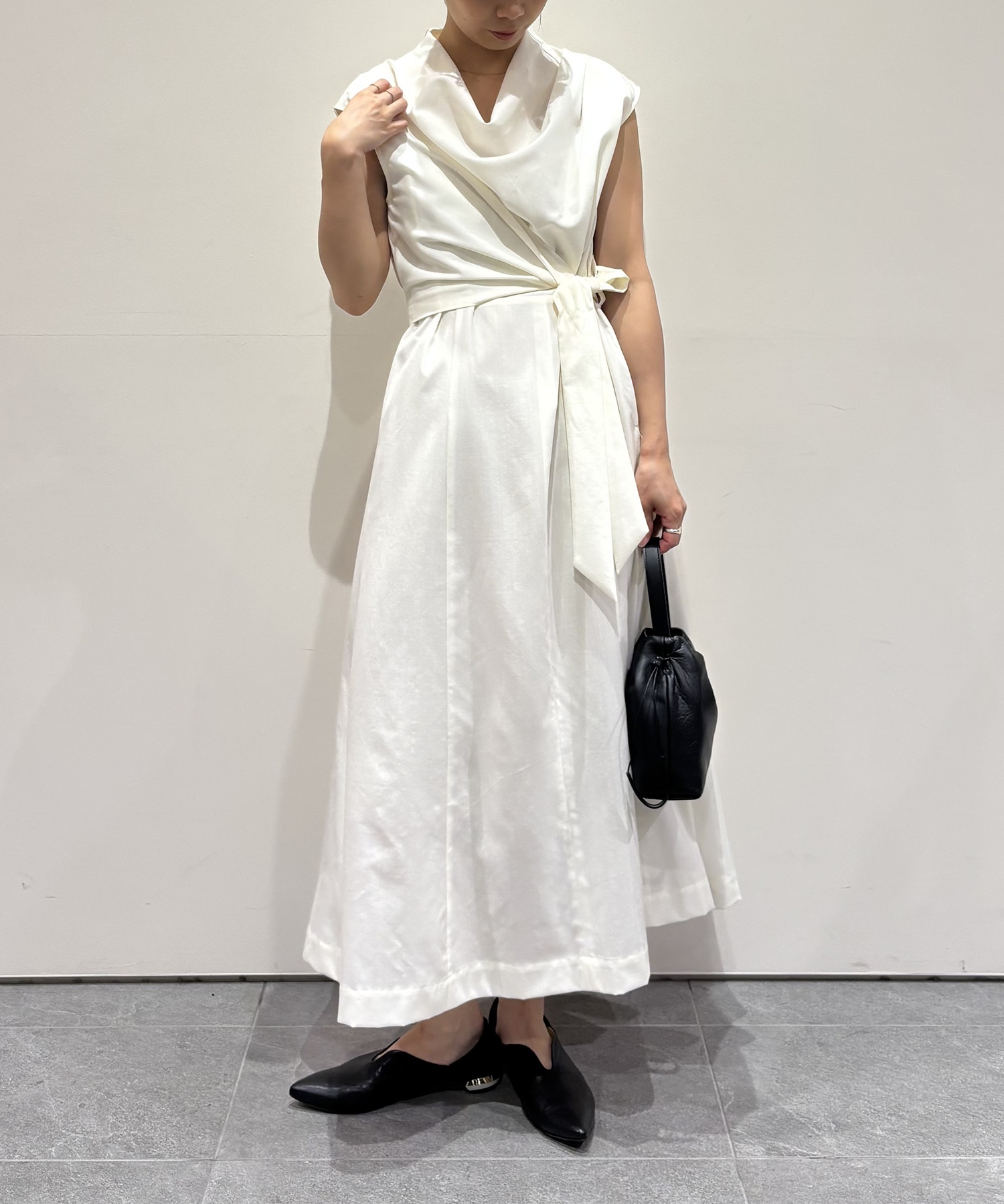 Cowl Neck Wool Dress THE TOKYO