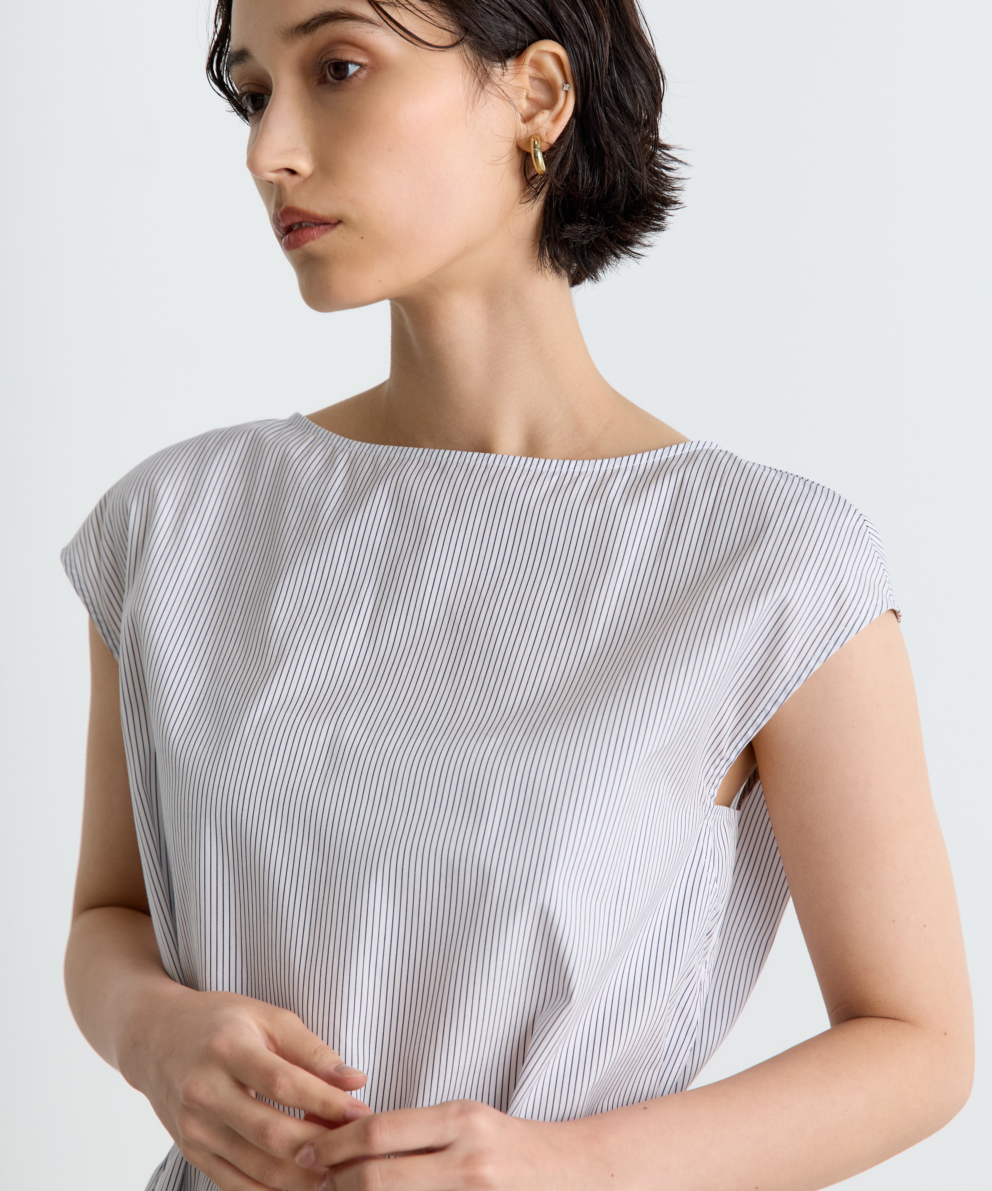French Sleeve Asymmetry Tops THE TOKYO