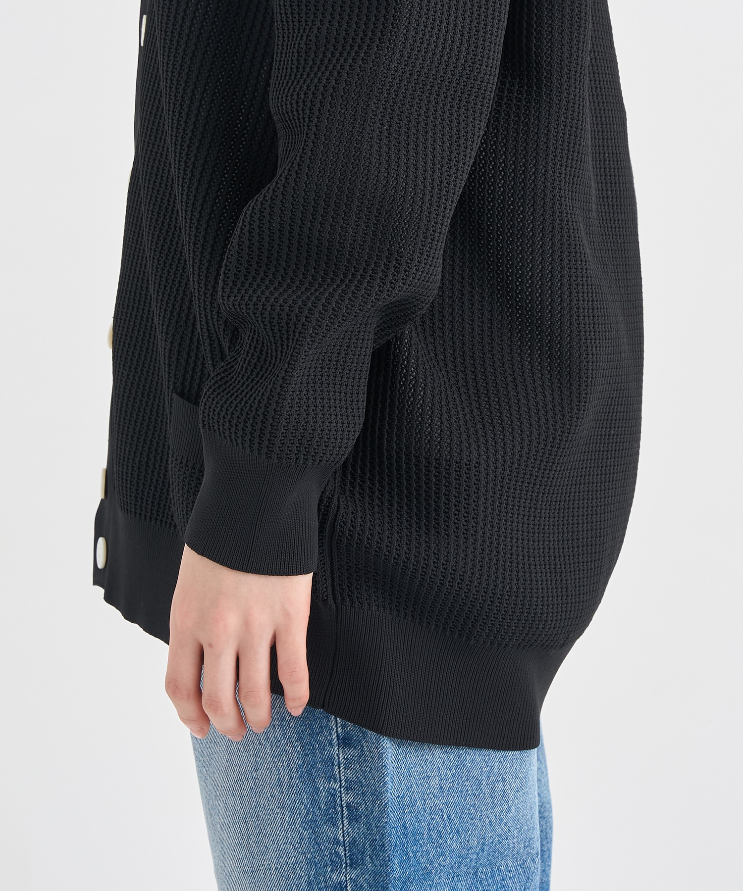 BIG KNIT V CD MESH MADISONBLUE