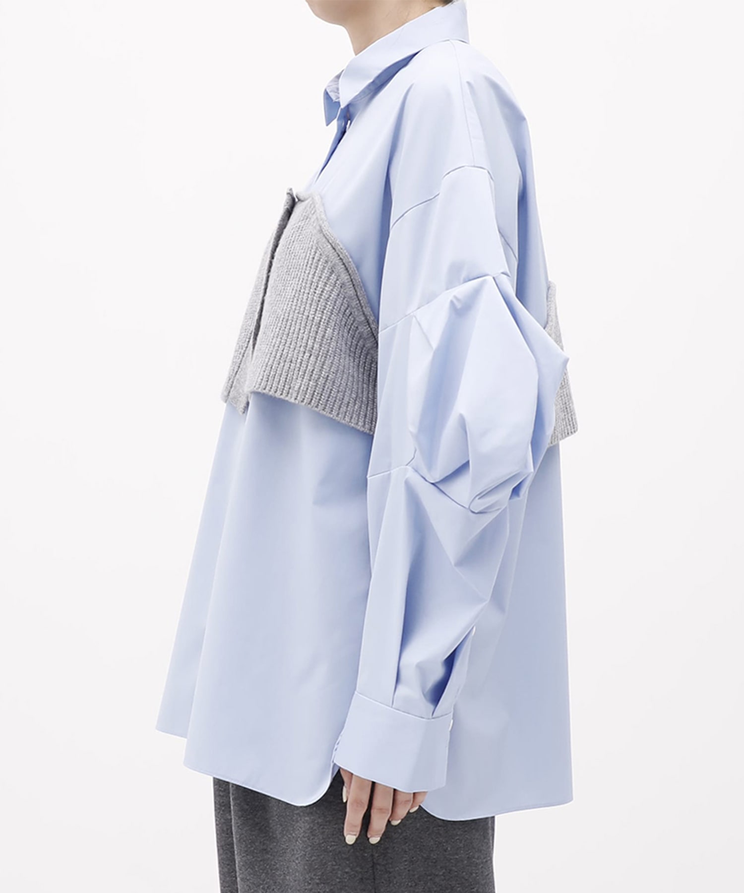 KNIT-DOCKING SHIRT ENFOLD