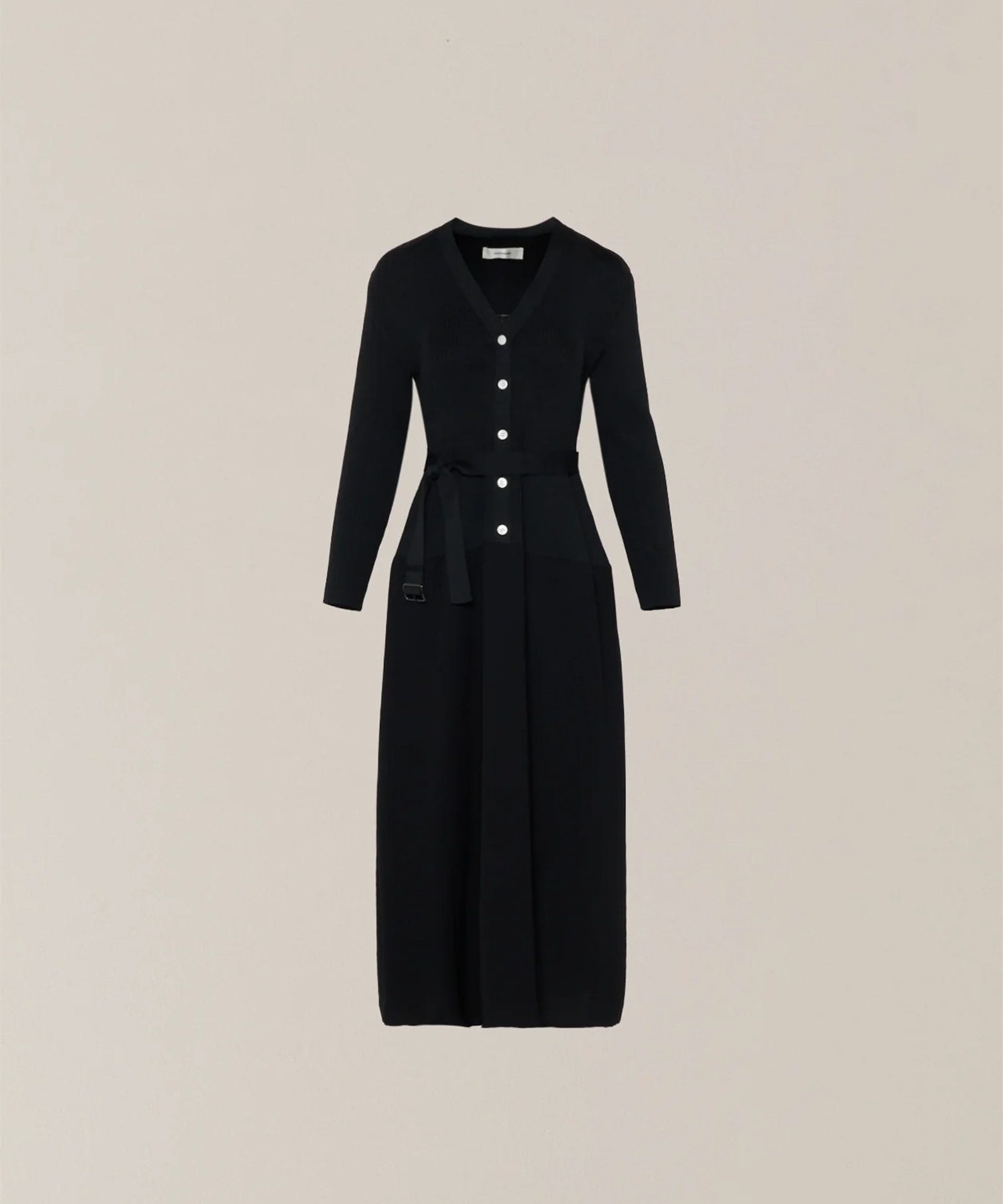 Jessica combi tex knit dress BK AKIRANAKA