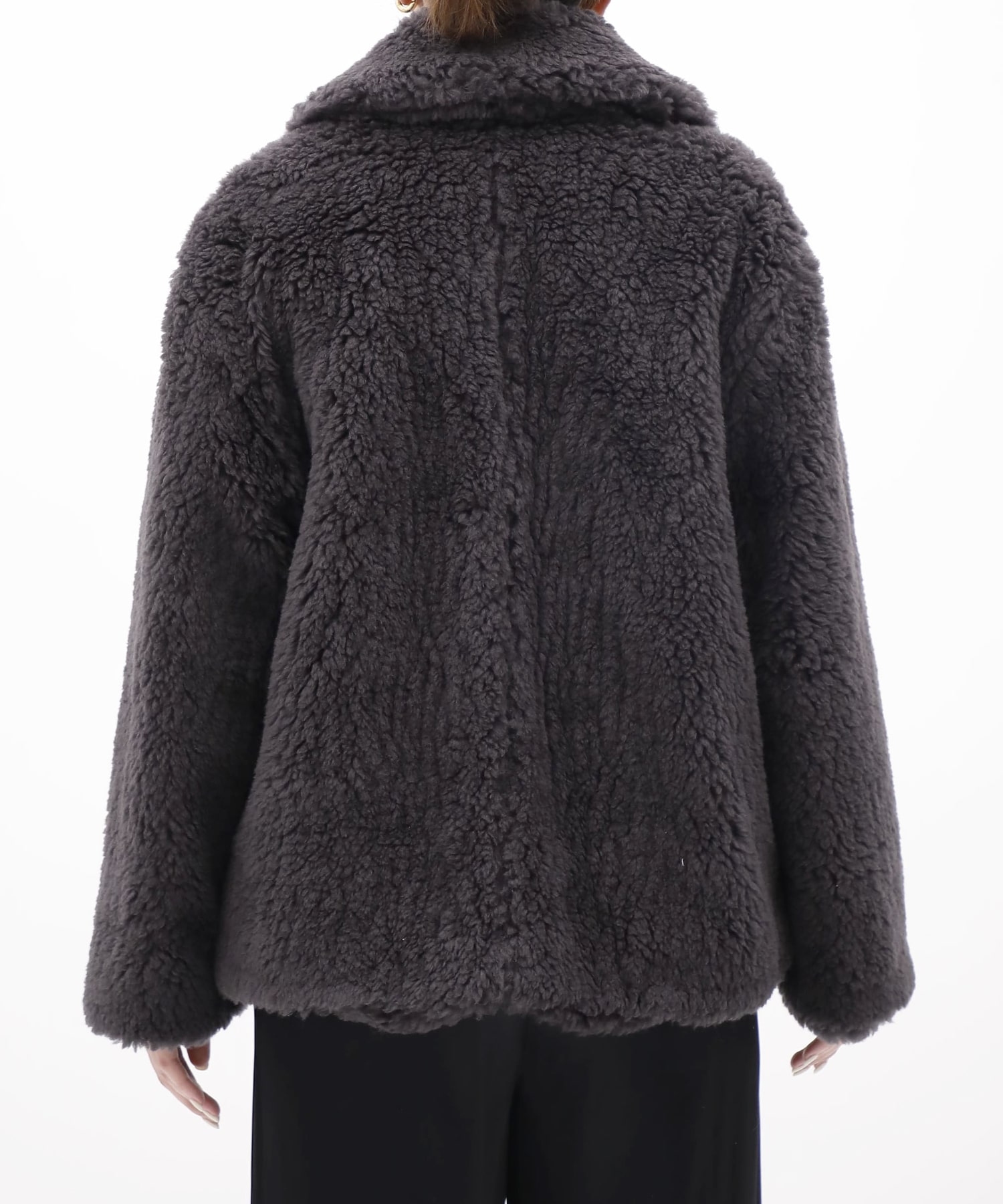 WOOL BOA WIDE COLLAR COAT FETICO