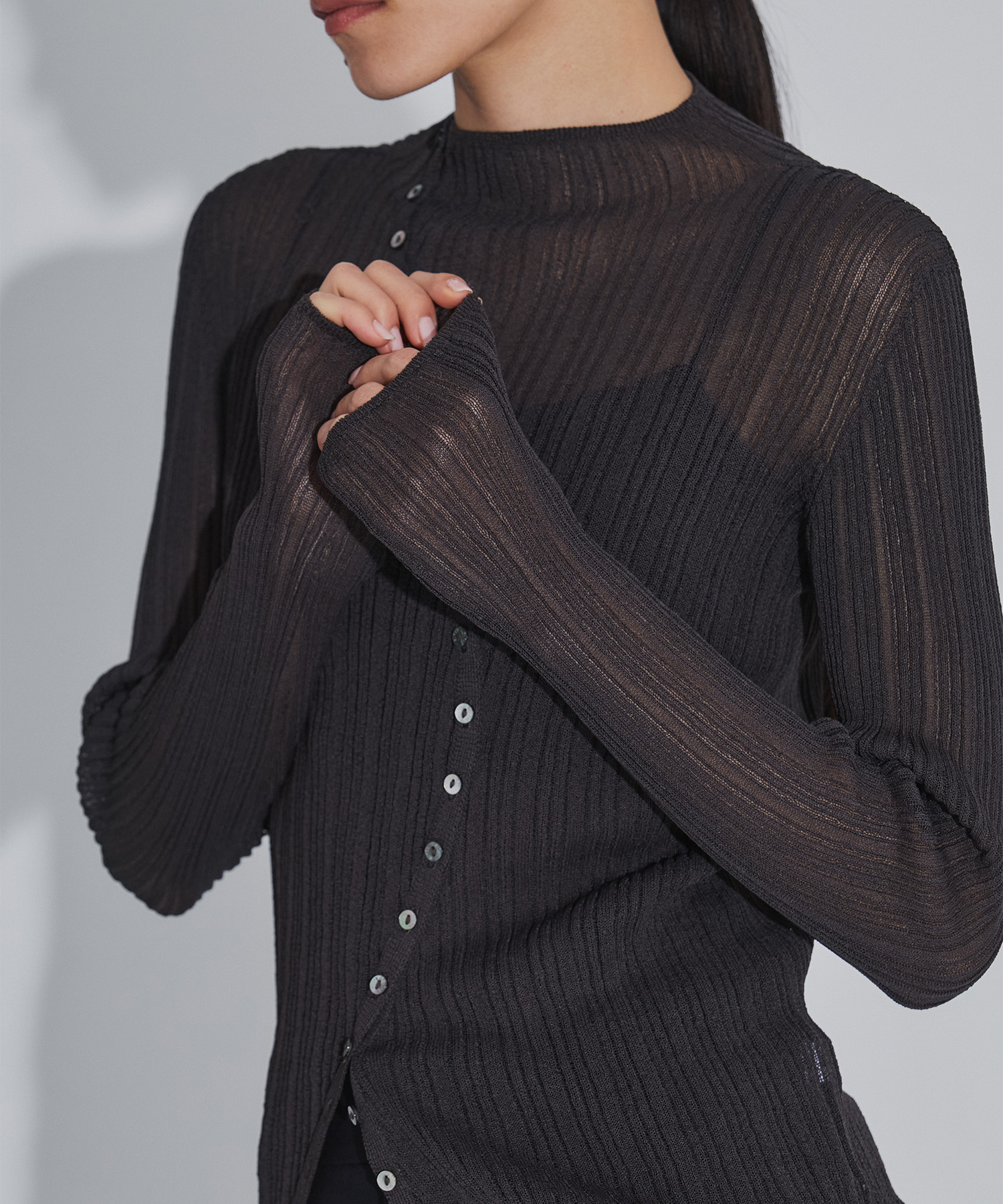 Sheer Arch Rib Knit RITAN