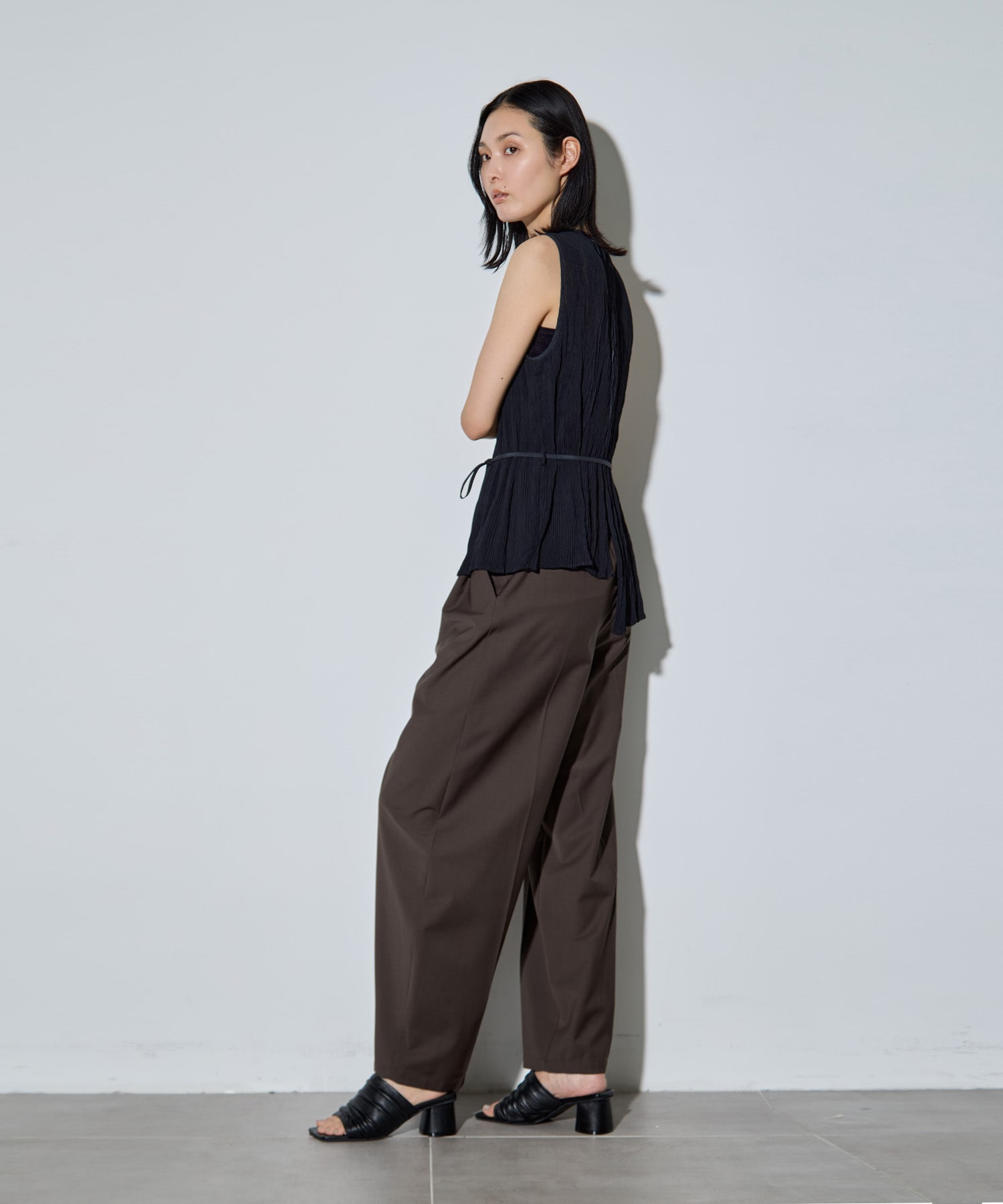 Airy Micro Pleats Tops RITAN