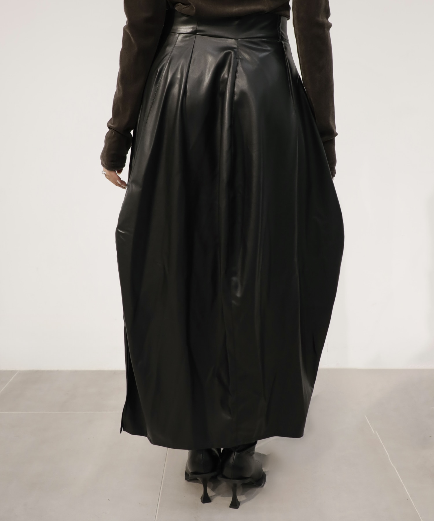 Arch Pattern Leather Skirt RITAN