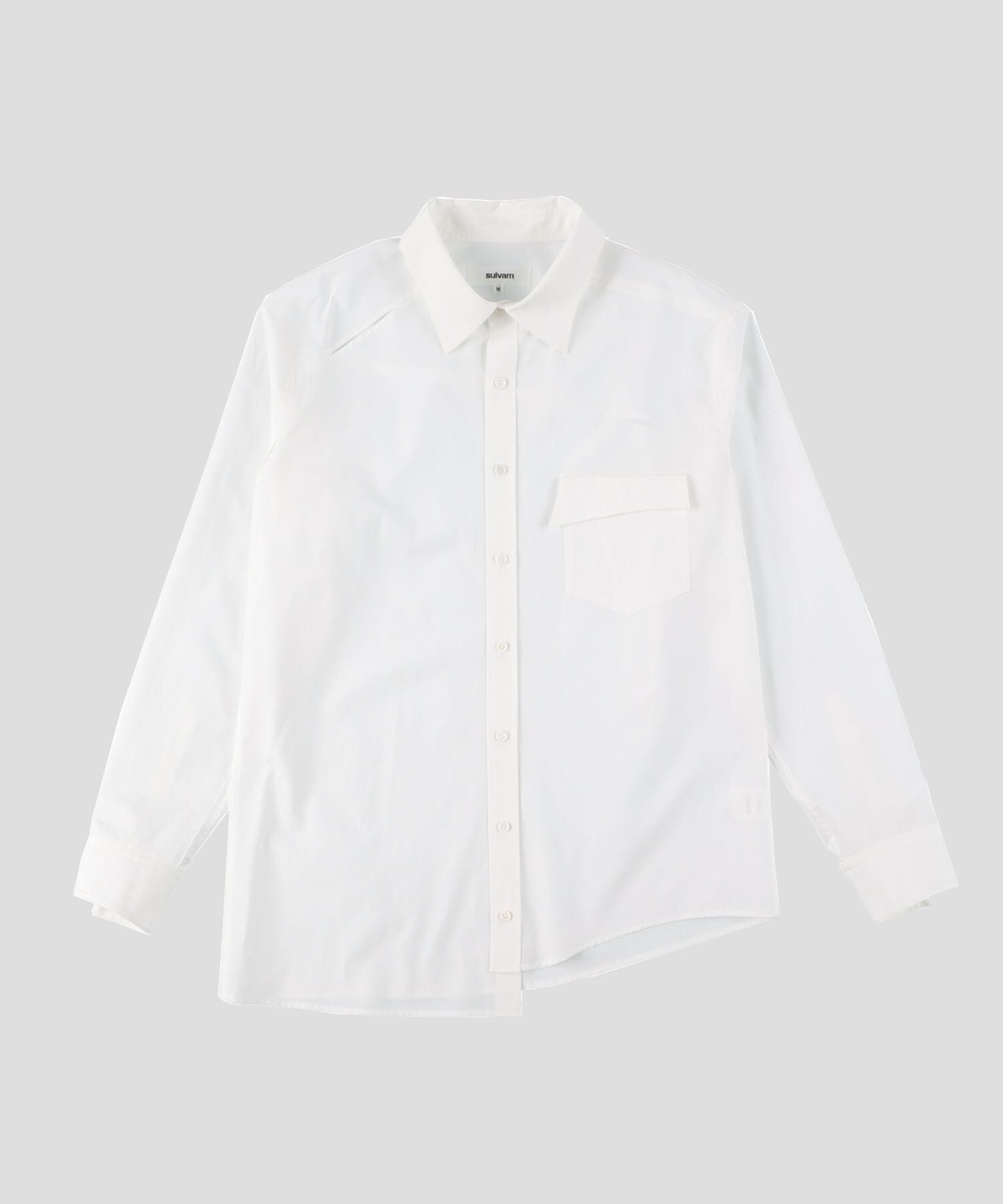 Slash stand collar shirts(S WHITE): sulvam: MEN｜THE TOKYO ONLINE 