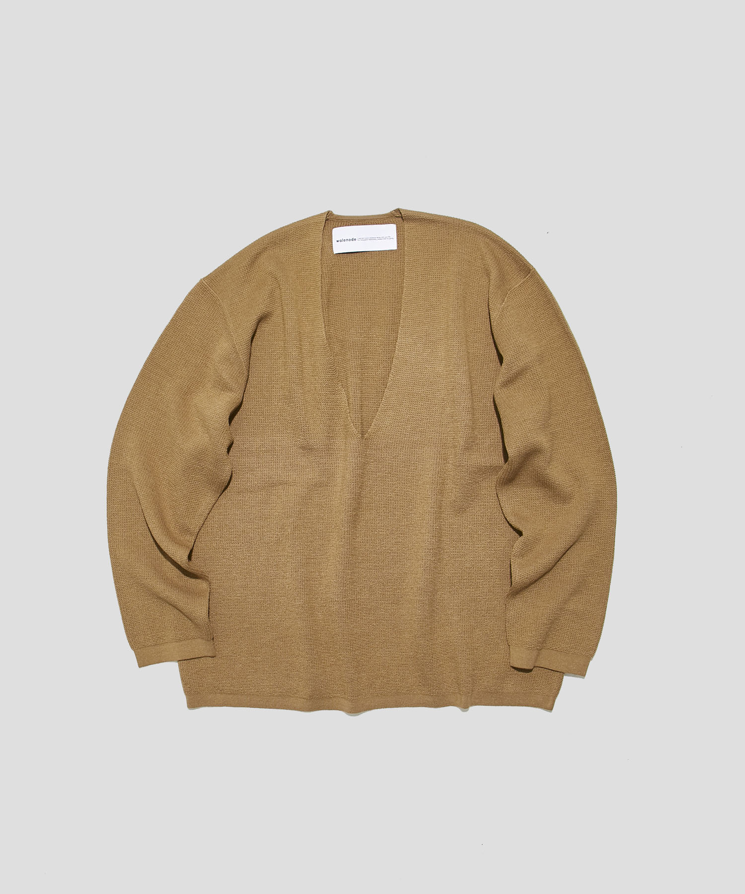 Spun silk cotton Deep V-neck sweater