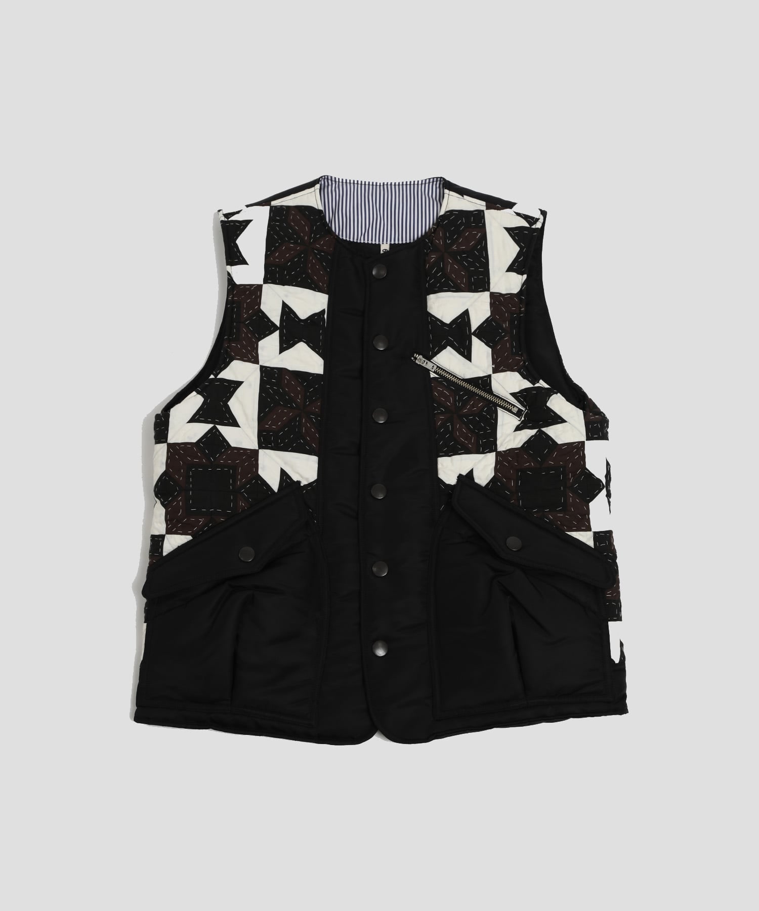 Hand patchwork quilted vest