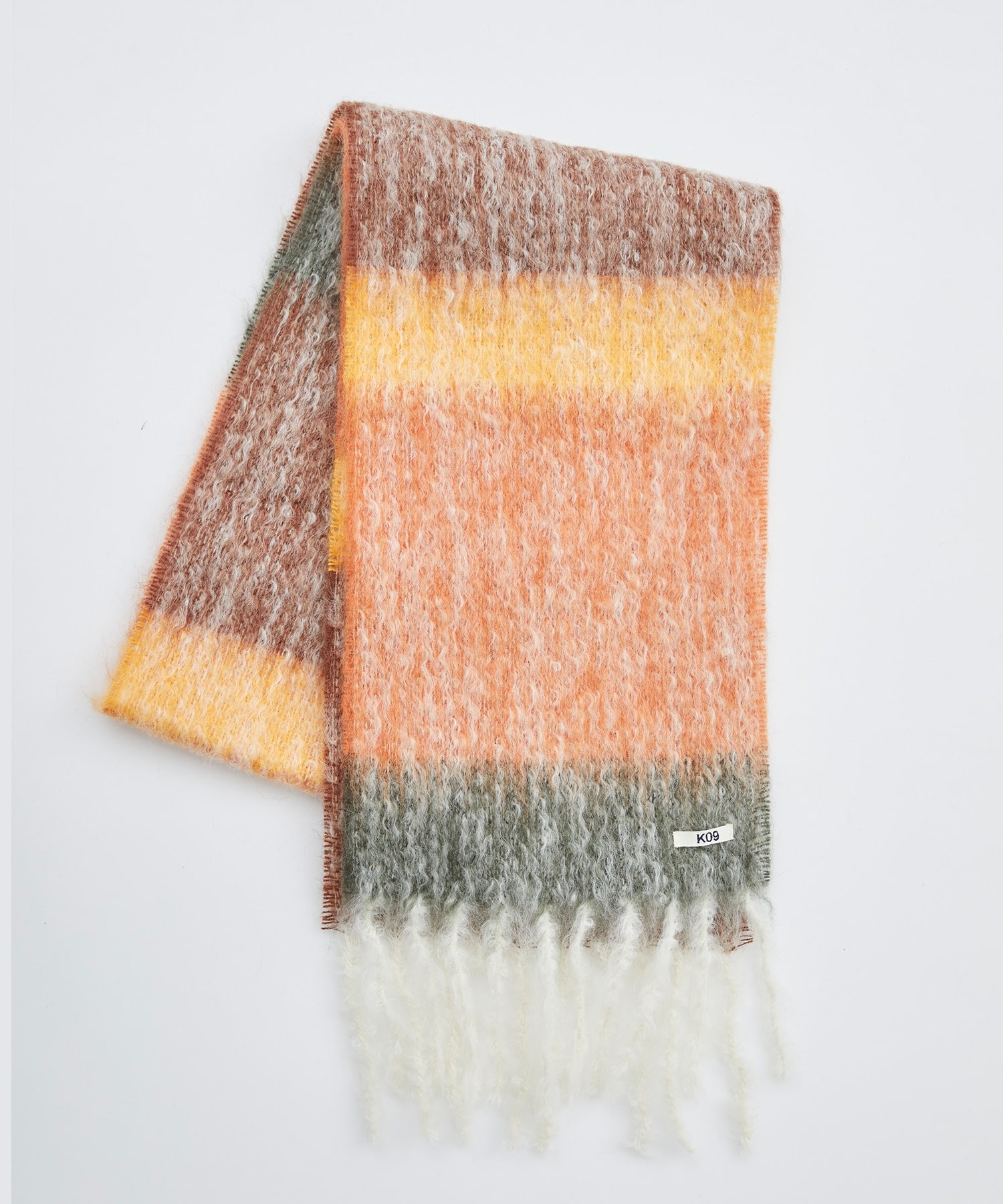 Color-block scarf KHOKI