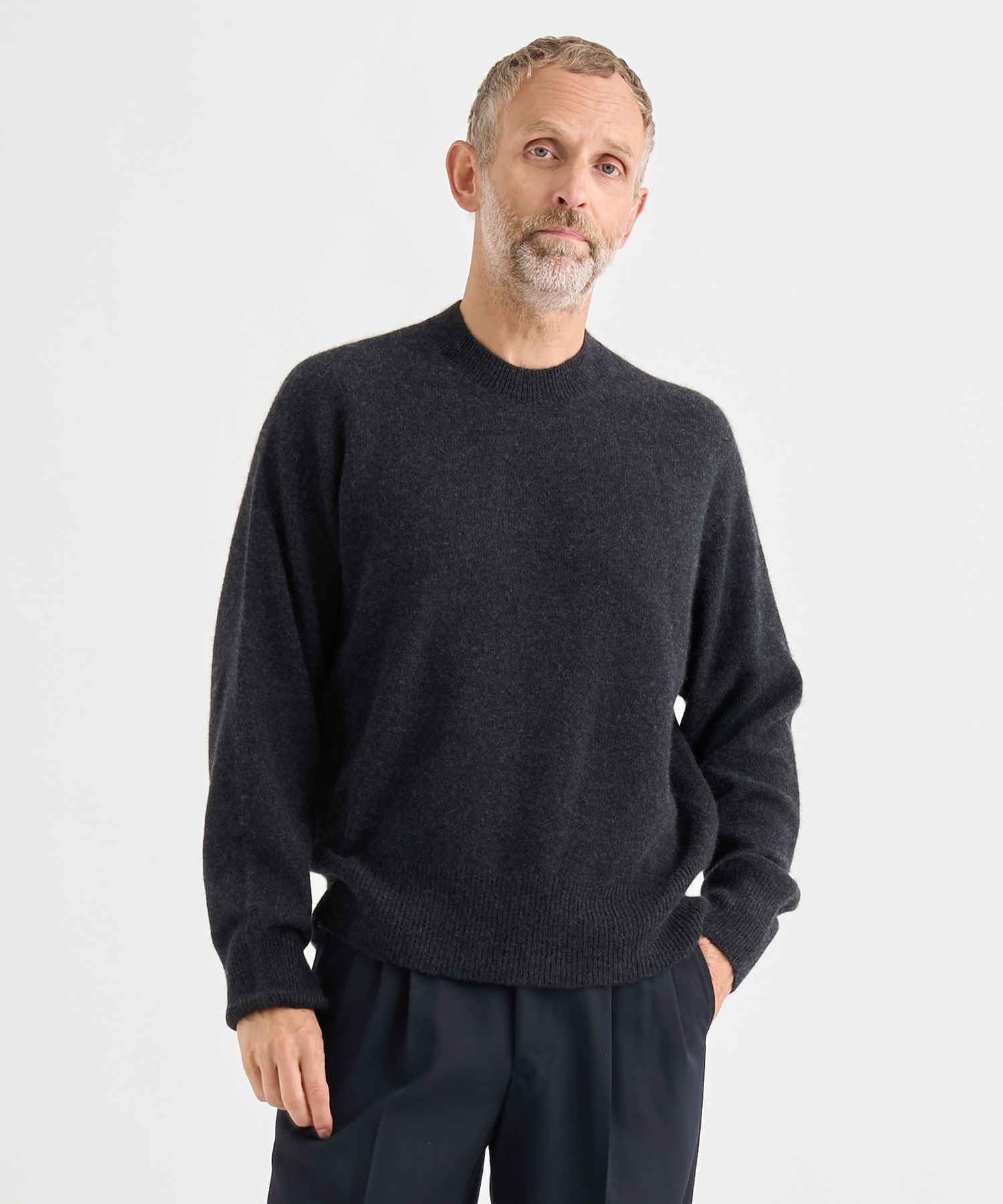 Cashmere Wholegarment Crewneck Sweater