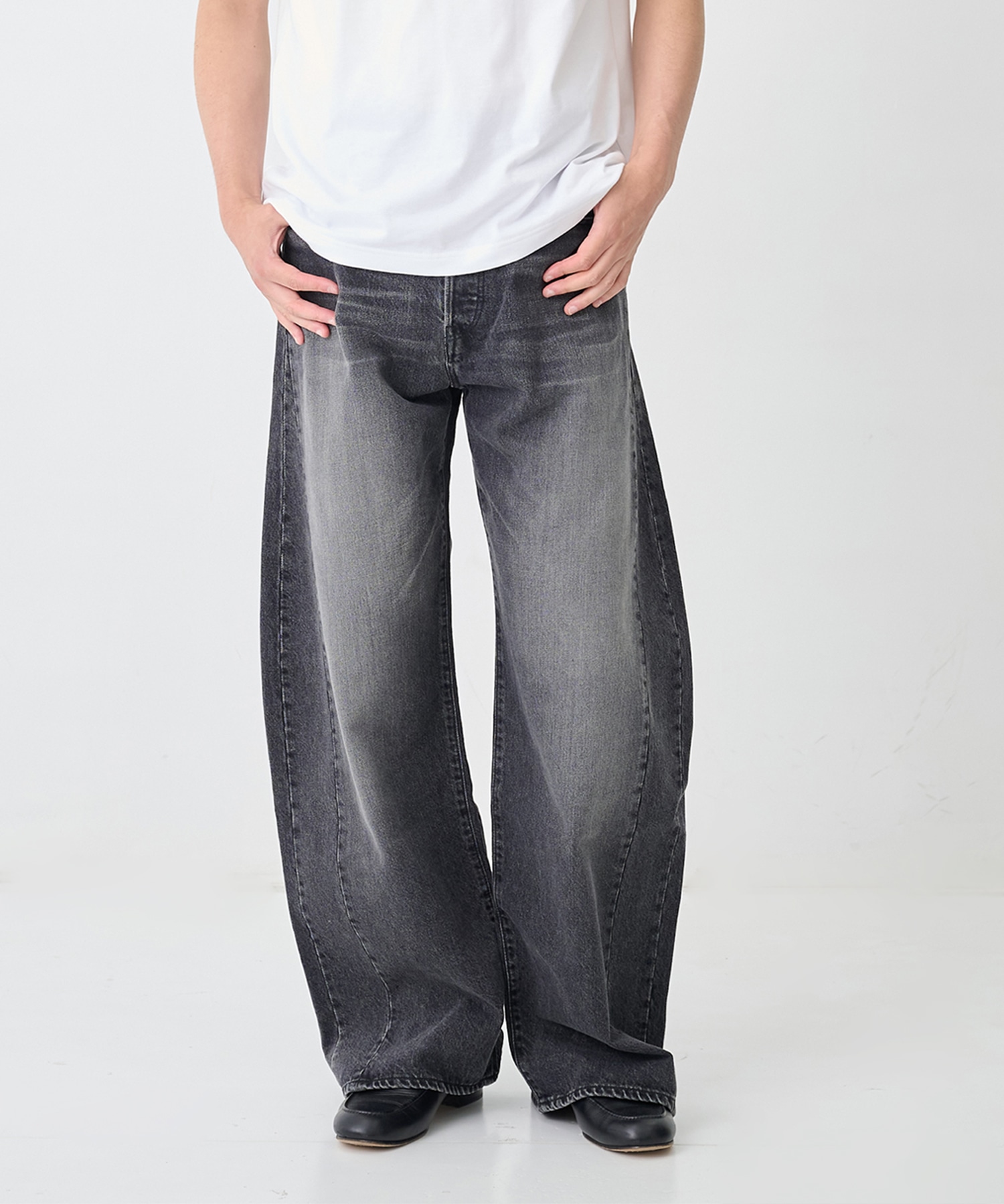 シュタイン】ST.1563 DEFORMATION WIDE DENIM PANTS | SSSTEIN