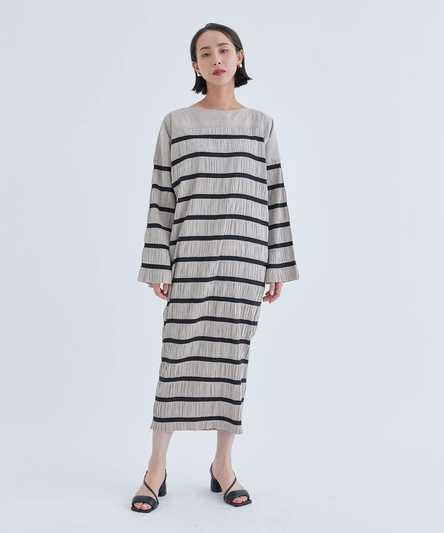 Striped dress clearance