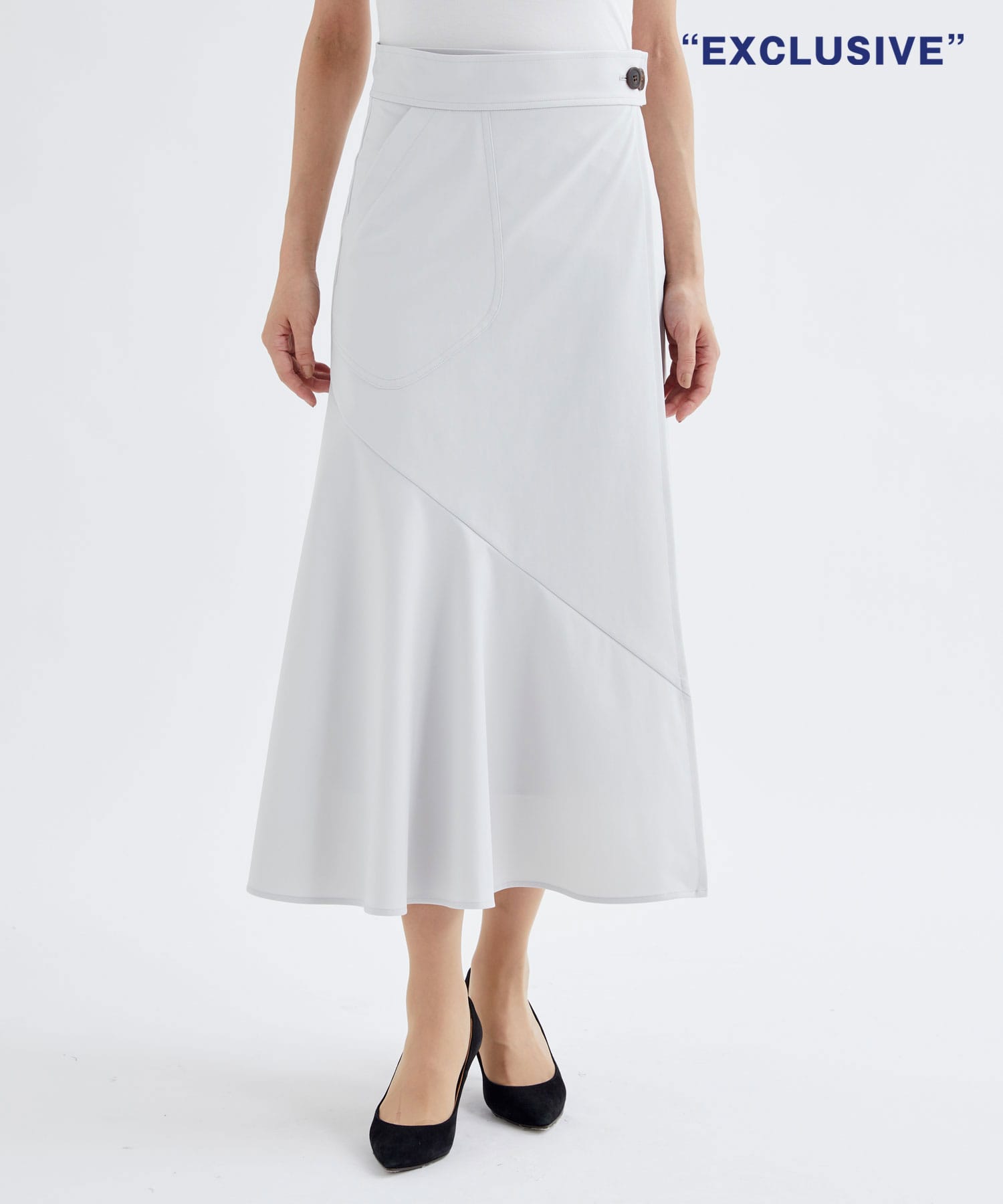 WASHABLE HIGH FANCTION JERSEY WRAP SKIRT