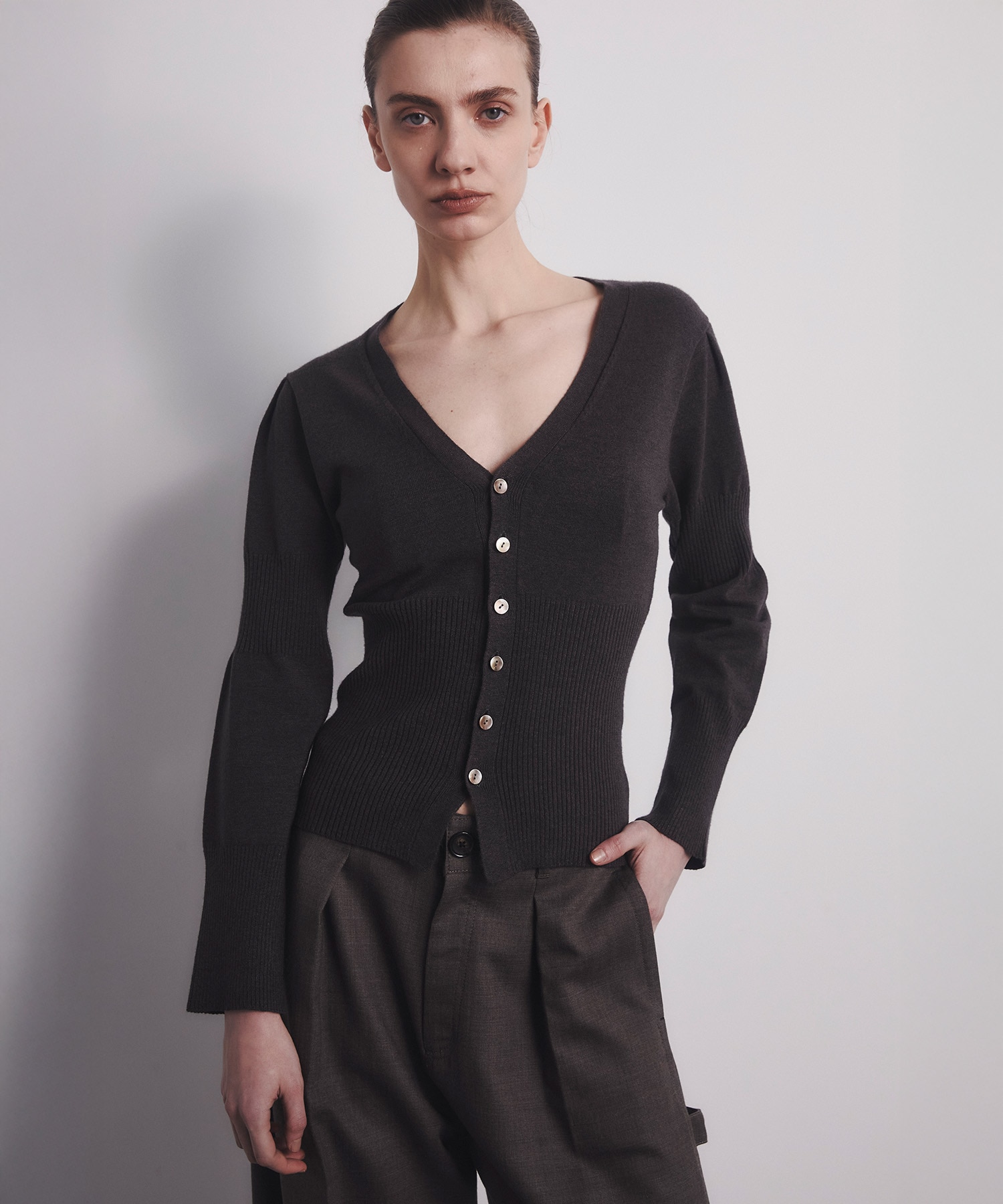 Wave Sleeve Cardigan