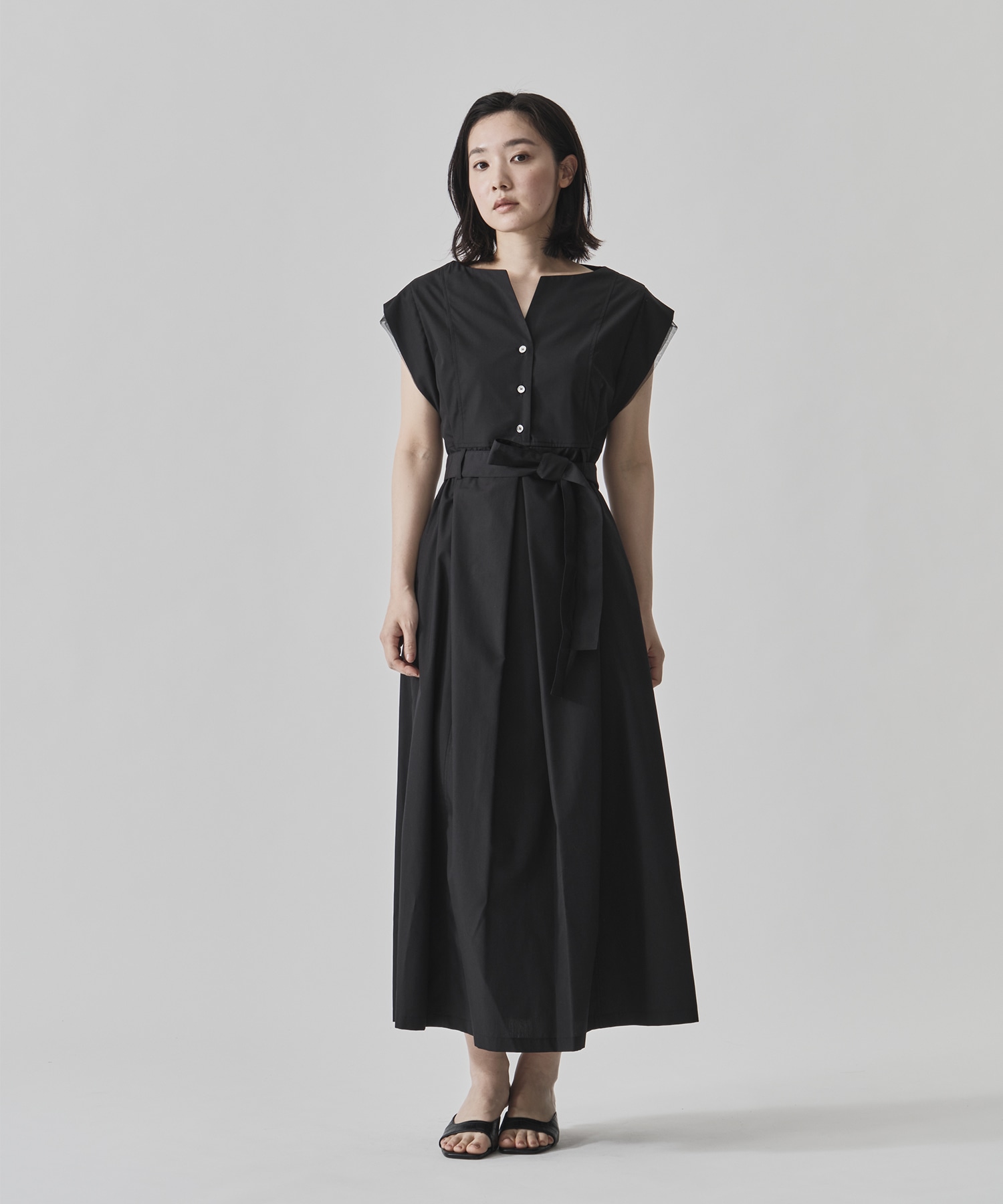 Chambray Belted Dress