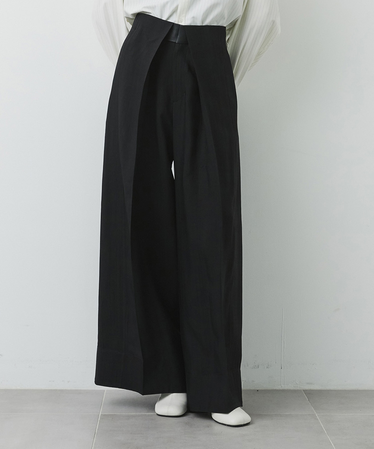 Viscose Twill Flare Trousers