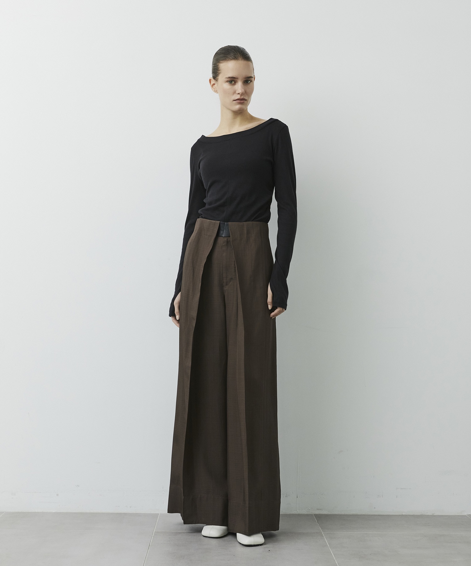 Viscose Twill Flare Trousers