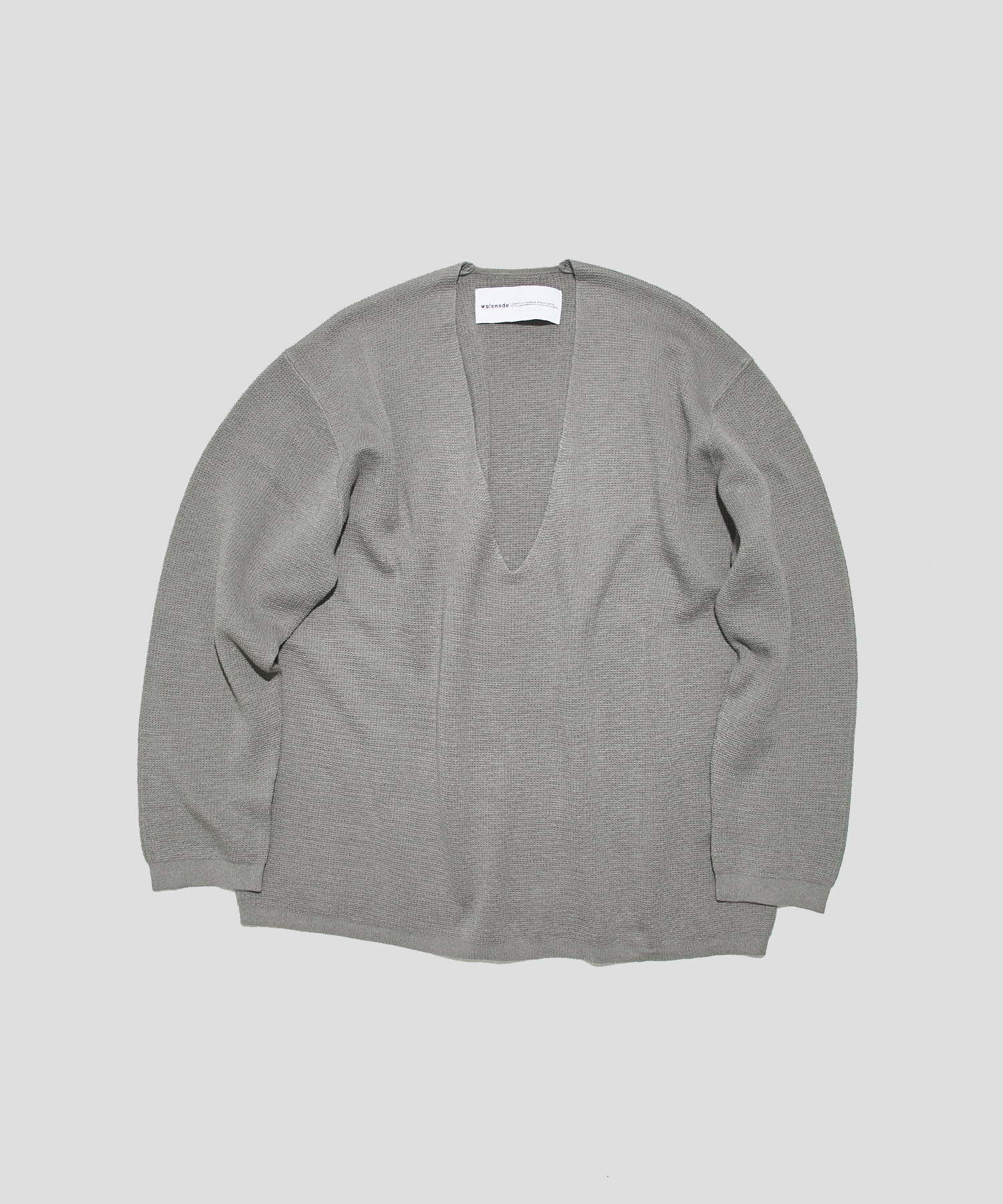 Spun silk cotton Deep V-neck sweater