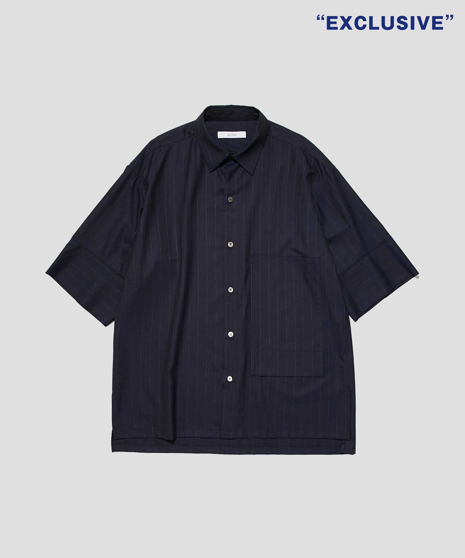 EX.Stripe S/S Regular Collar Shirts