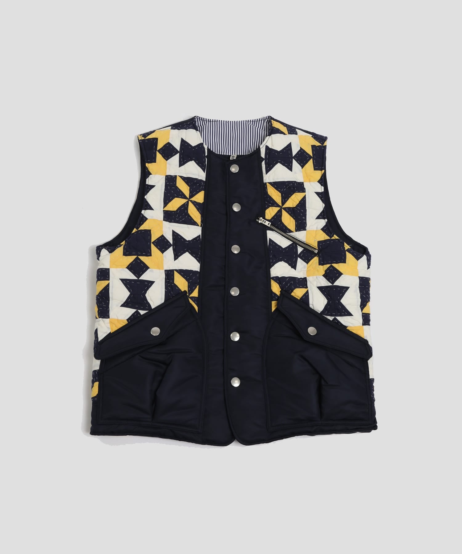 Hand patchwork quilted vest