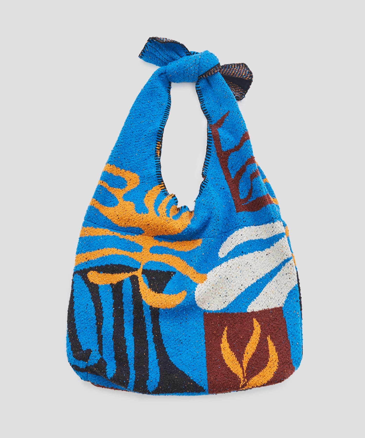 Intarsia-knit bag