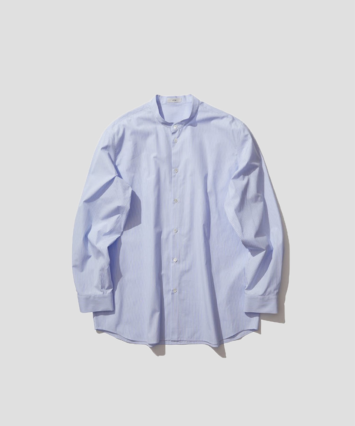 GIZA STRIPE BAND COLLAR SHIRT