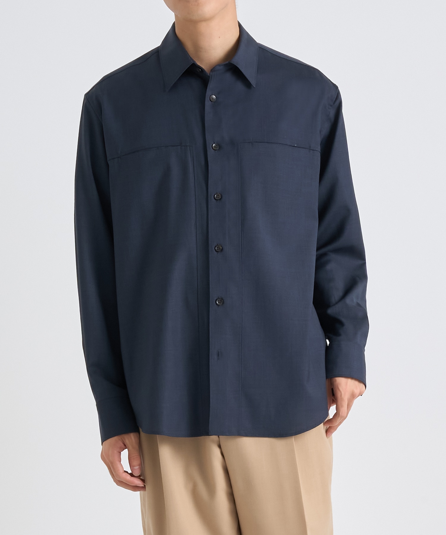 Active Washable Wool L/S Shirt Solid