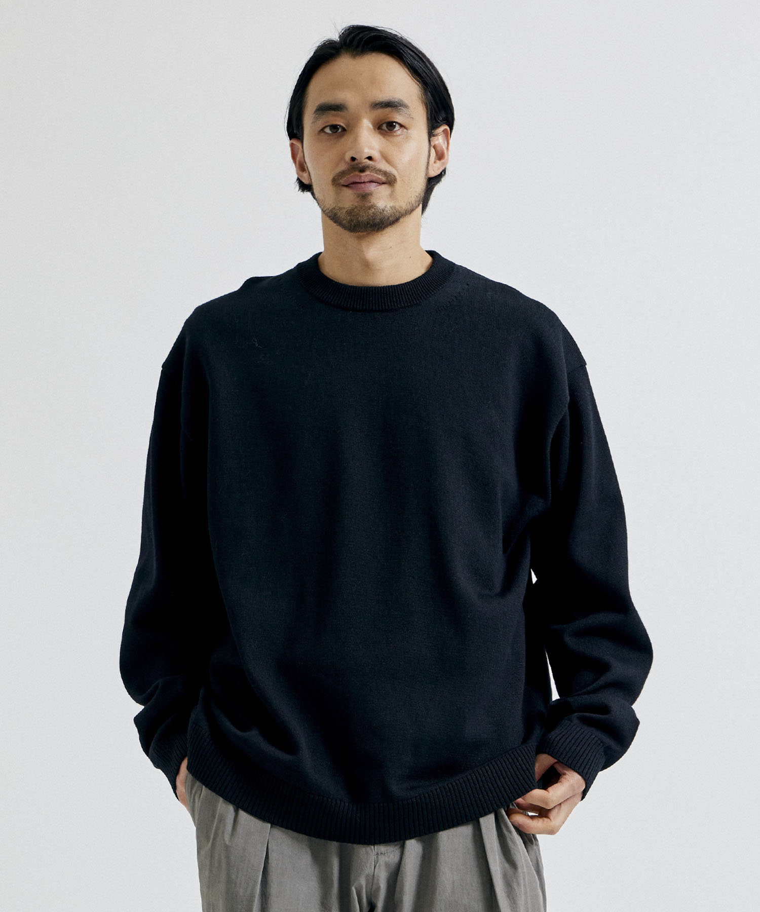 WOOL WASHI CREWNECK SWEATER