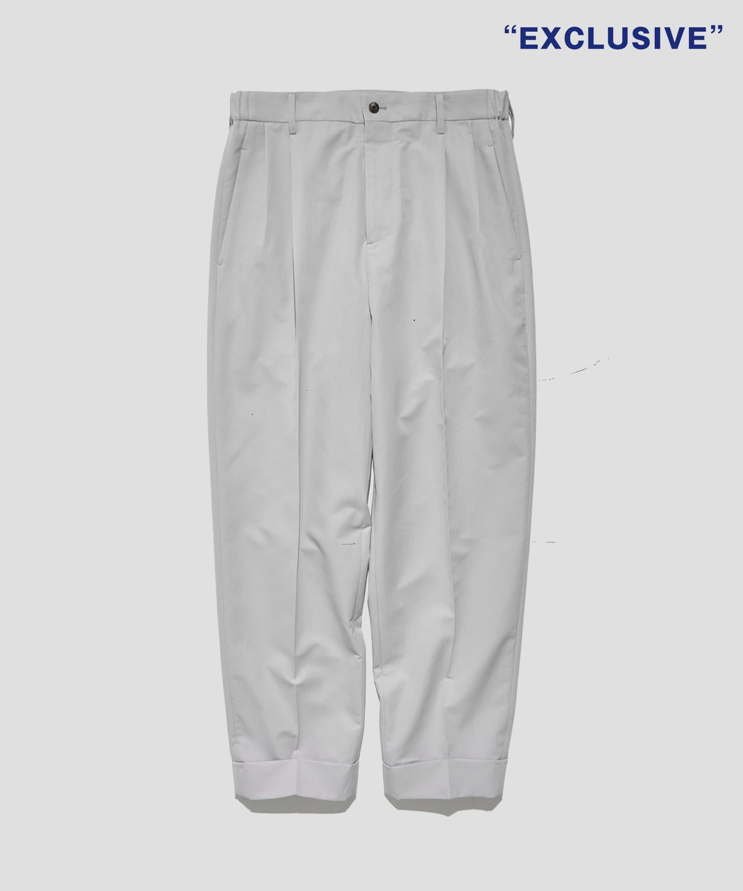EX.TWO TUCKS TAPERED TROUSERS