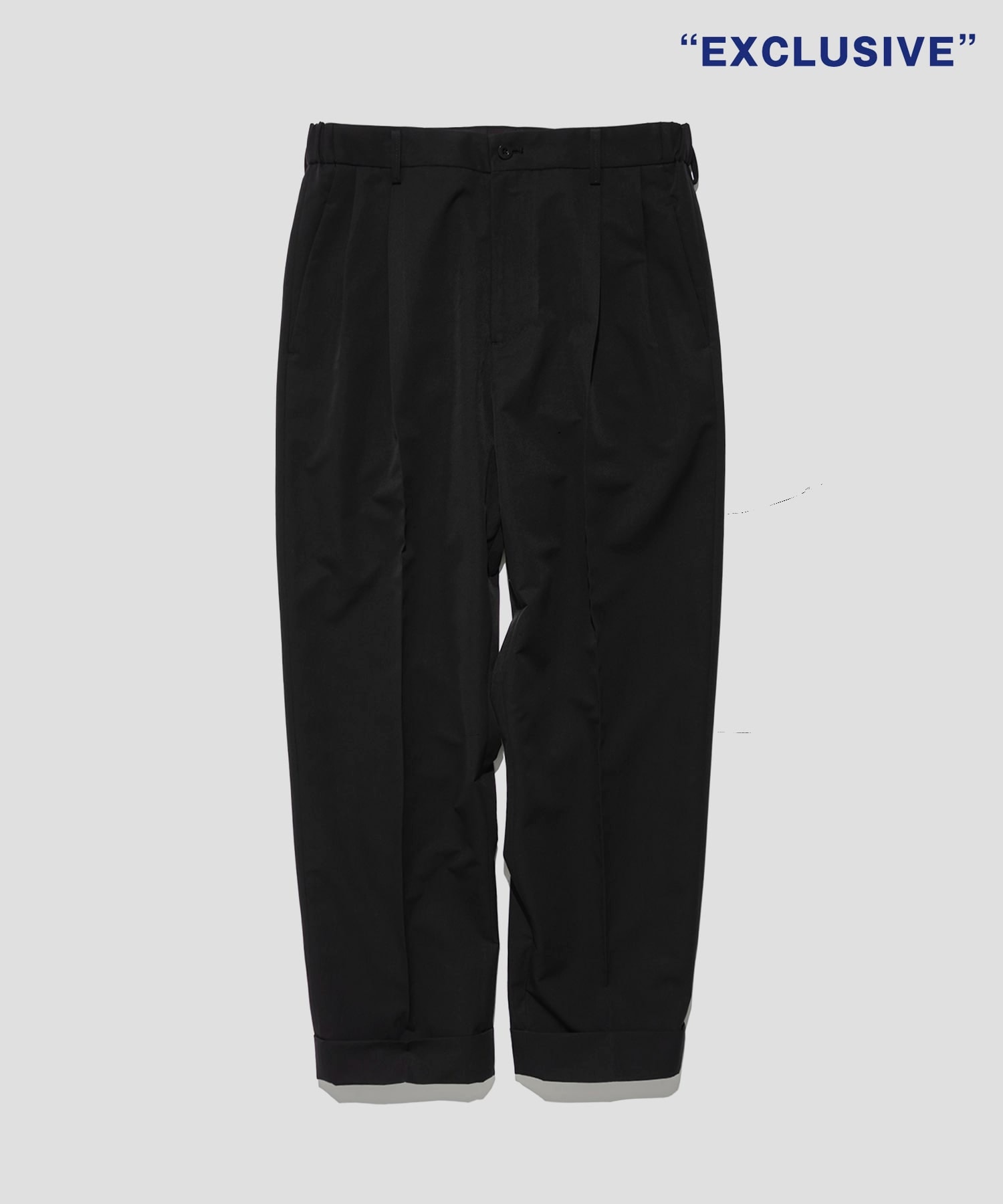 EX.TWO TUCKS TAPERED TROUSERS