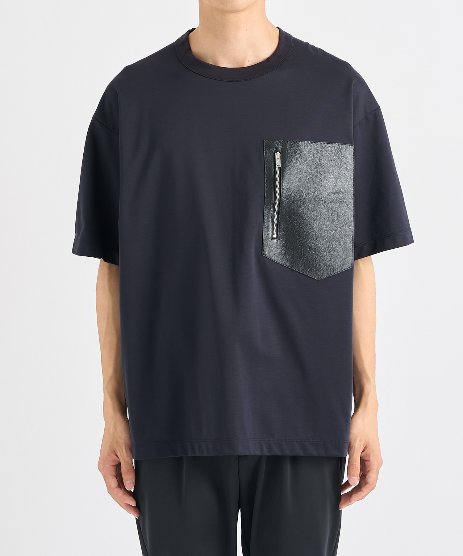 「もう、汗らない」SOLOTEX  Leather Pocket Tee