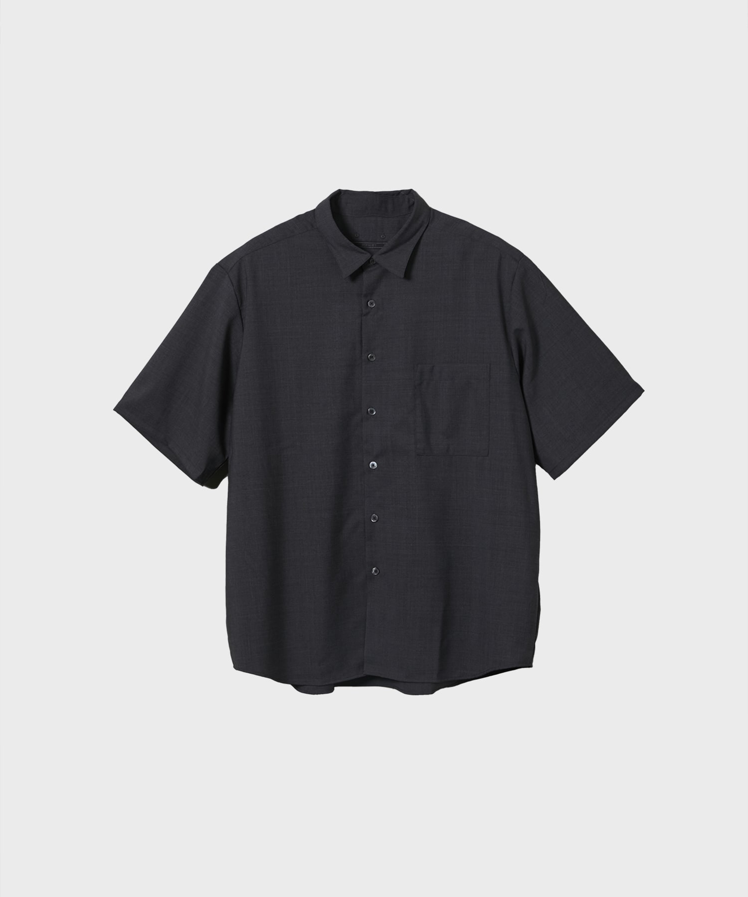 WOOL TROPICAL S/S BAGGY SHIRT