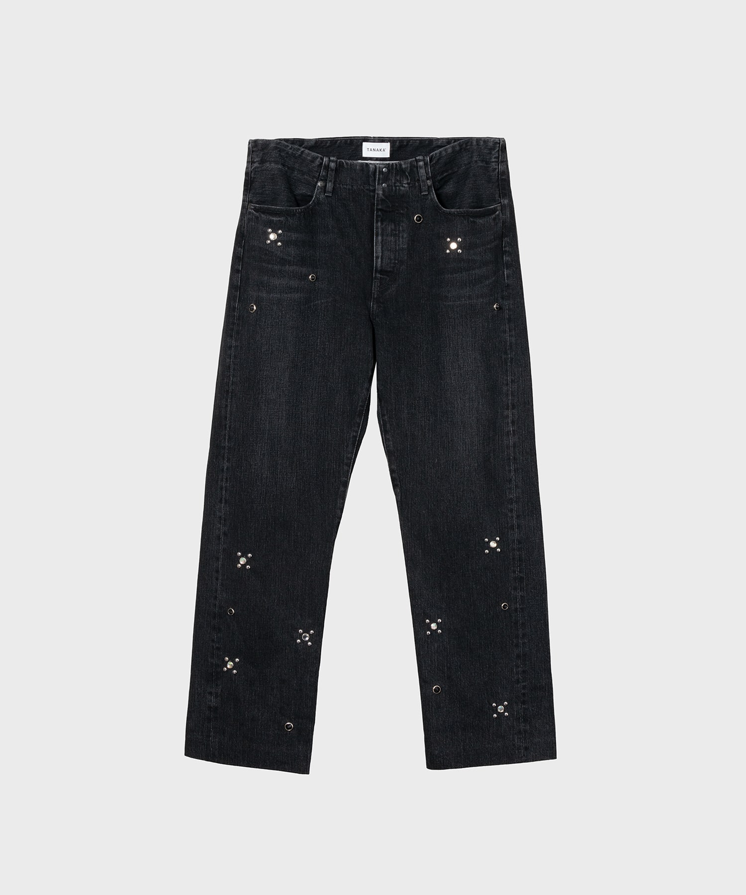 STRAIGHT JEAN TROUSERS BLACK & SILVER STARS