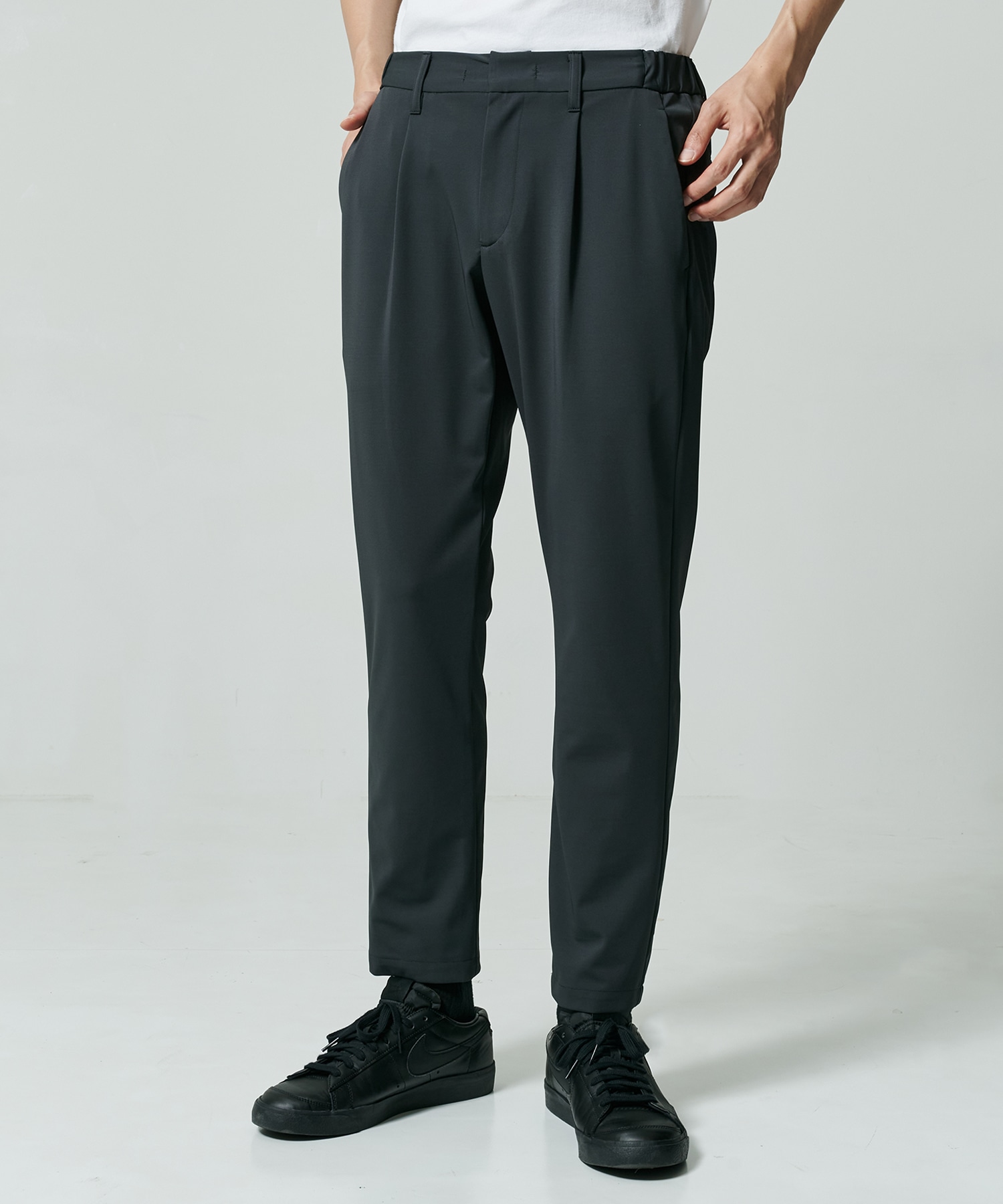 Light Matte Stretch Jersey Tapered Pants