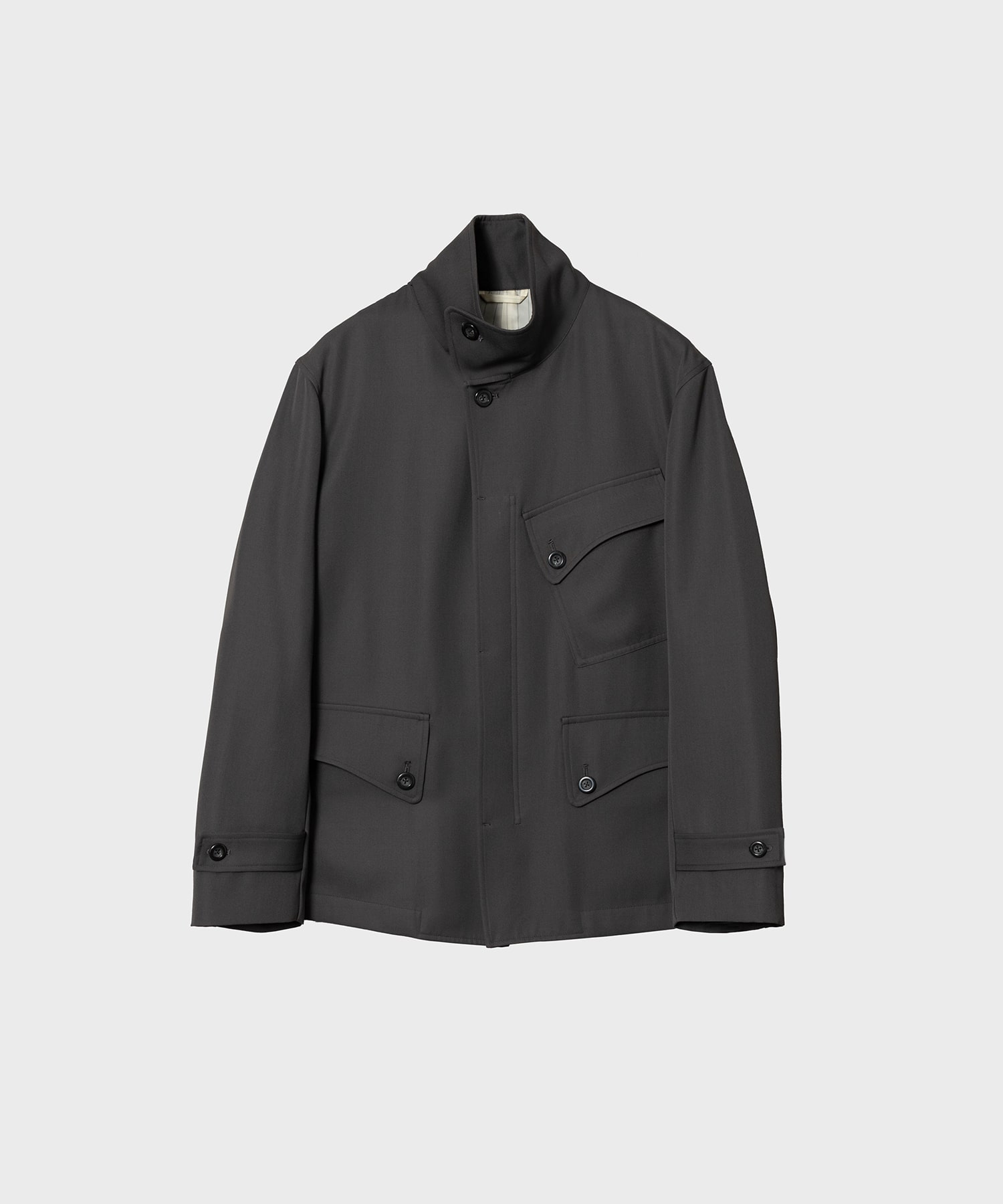 Curve Stand Collar Blouson