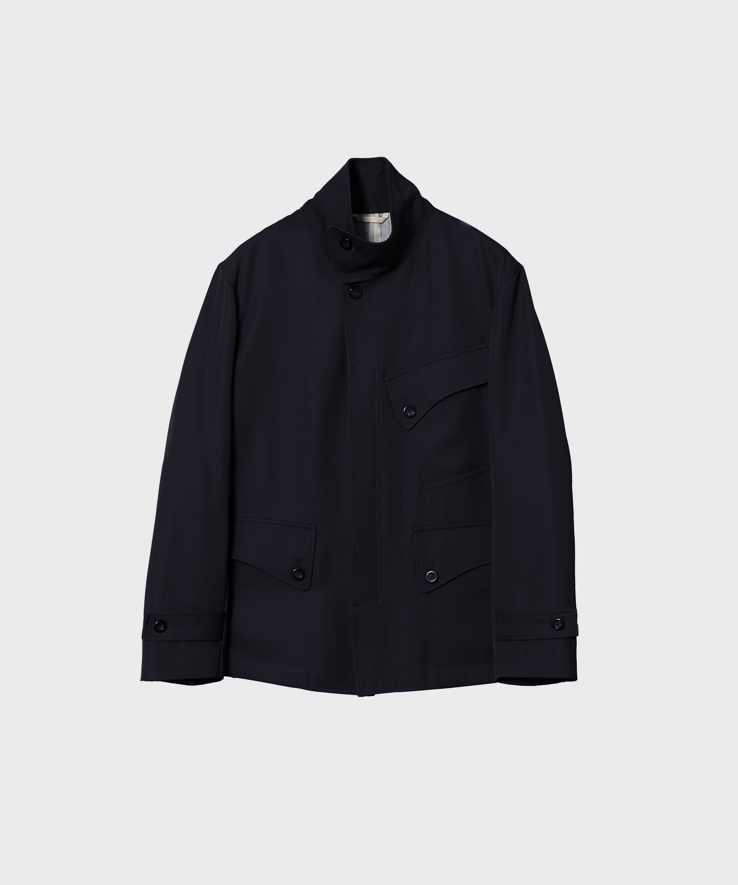 Curve Stand Collar Blouson